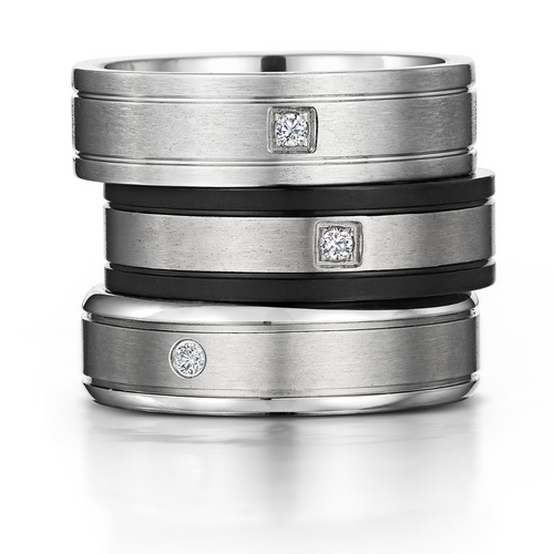 tungsten and titanium mens wedding rings