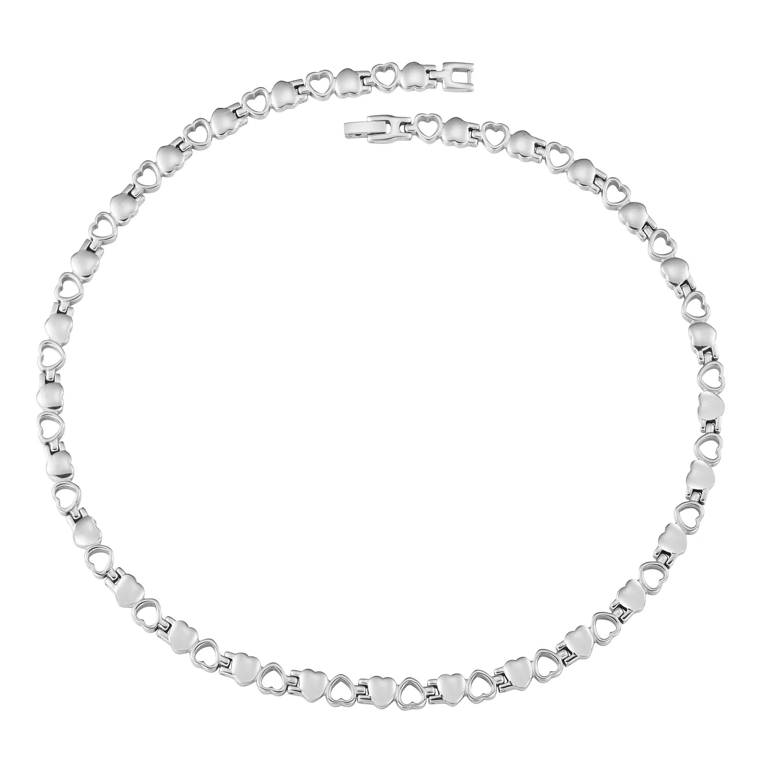 Ladies Magnetic Therapy Love Heart Necklace Titanium