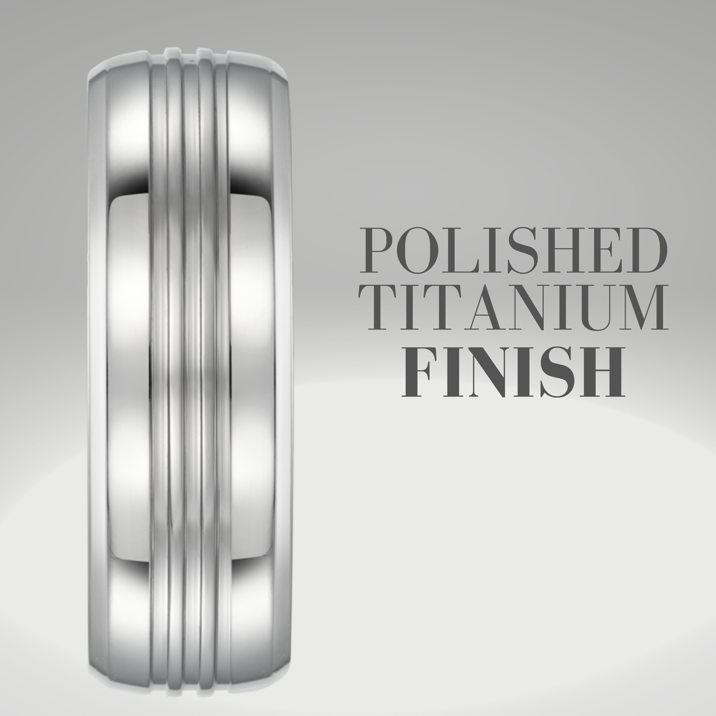 Mens Titanium Band Ring 8mm
