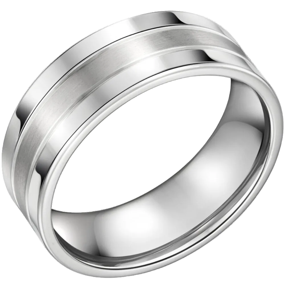Mens Titanium Ring 8mm