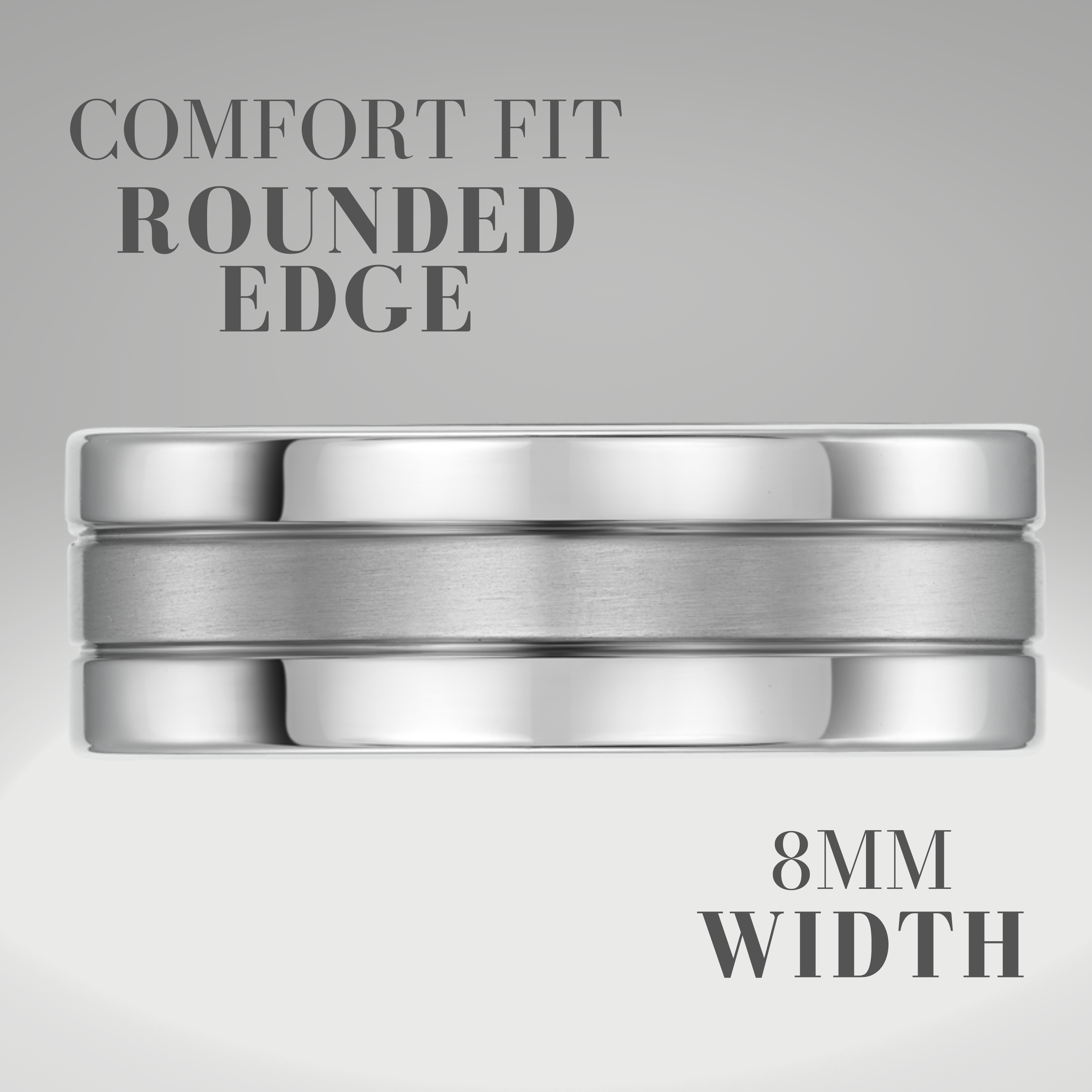 Mens Titanium Ring 8mm