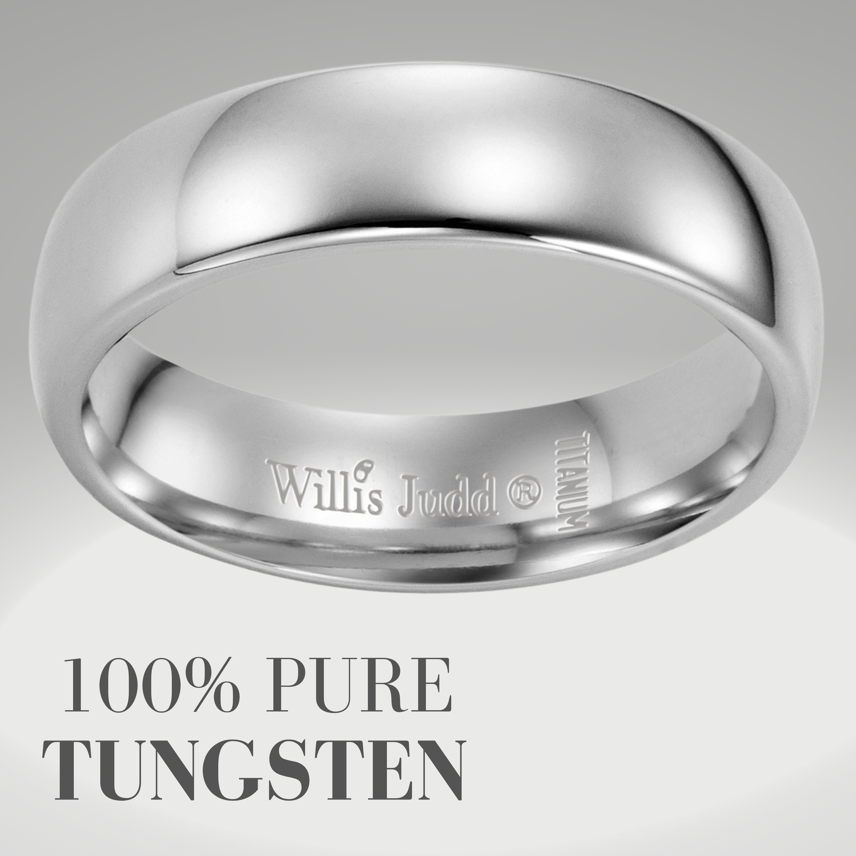 Mens Together Forever Etched Tungsten Ring 6mm