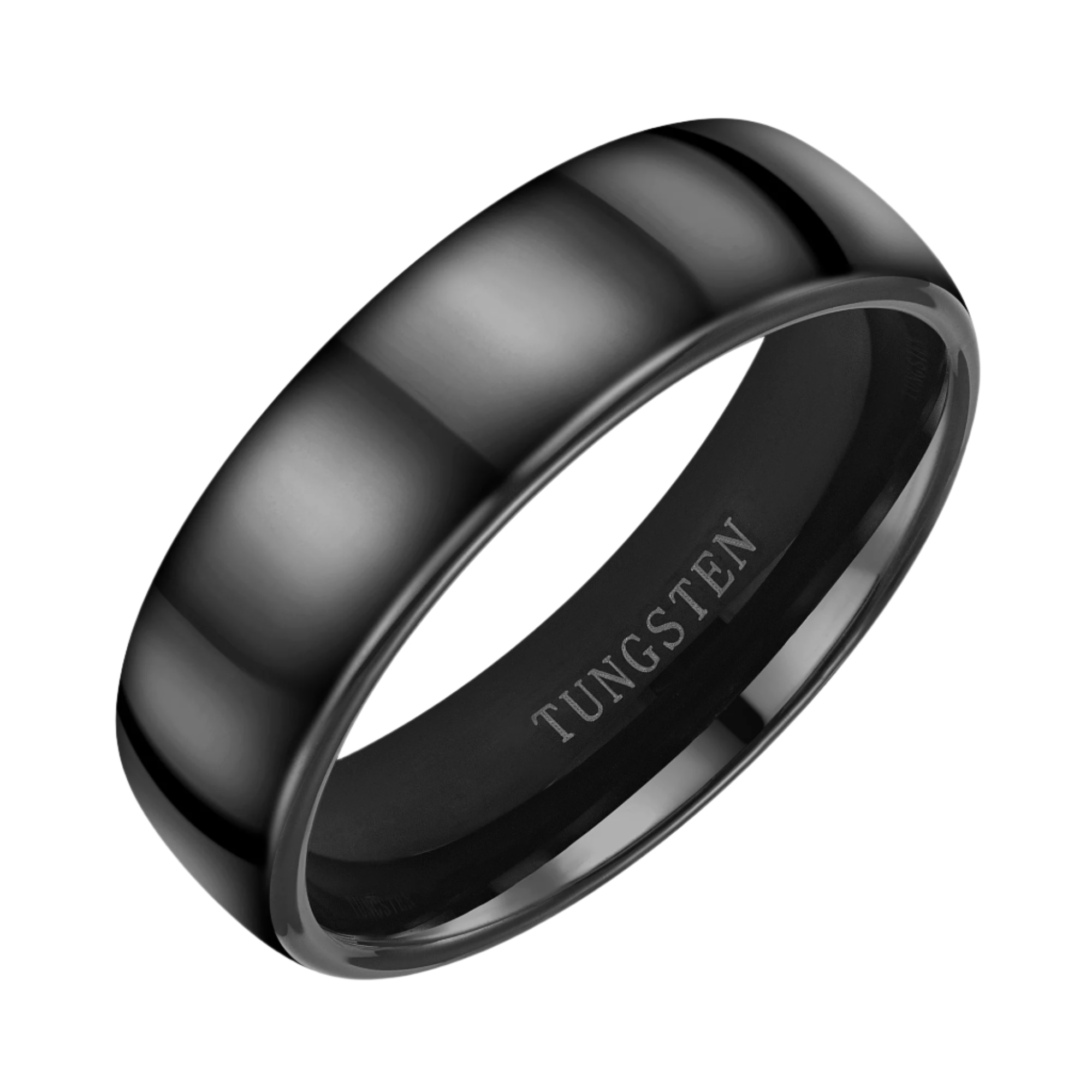 Men's 6mm Black Tungsten Band Ring