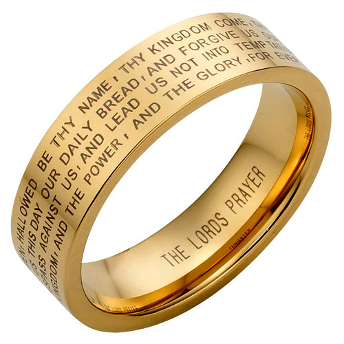 Men's Tungsten Lords Prayer Ring