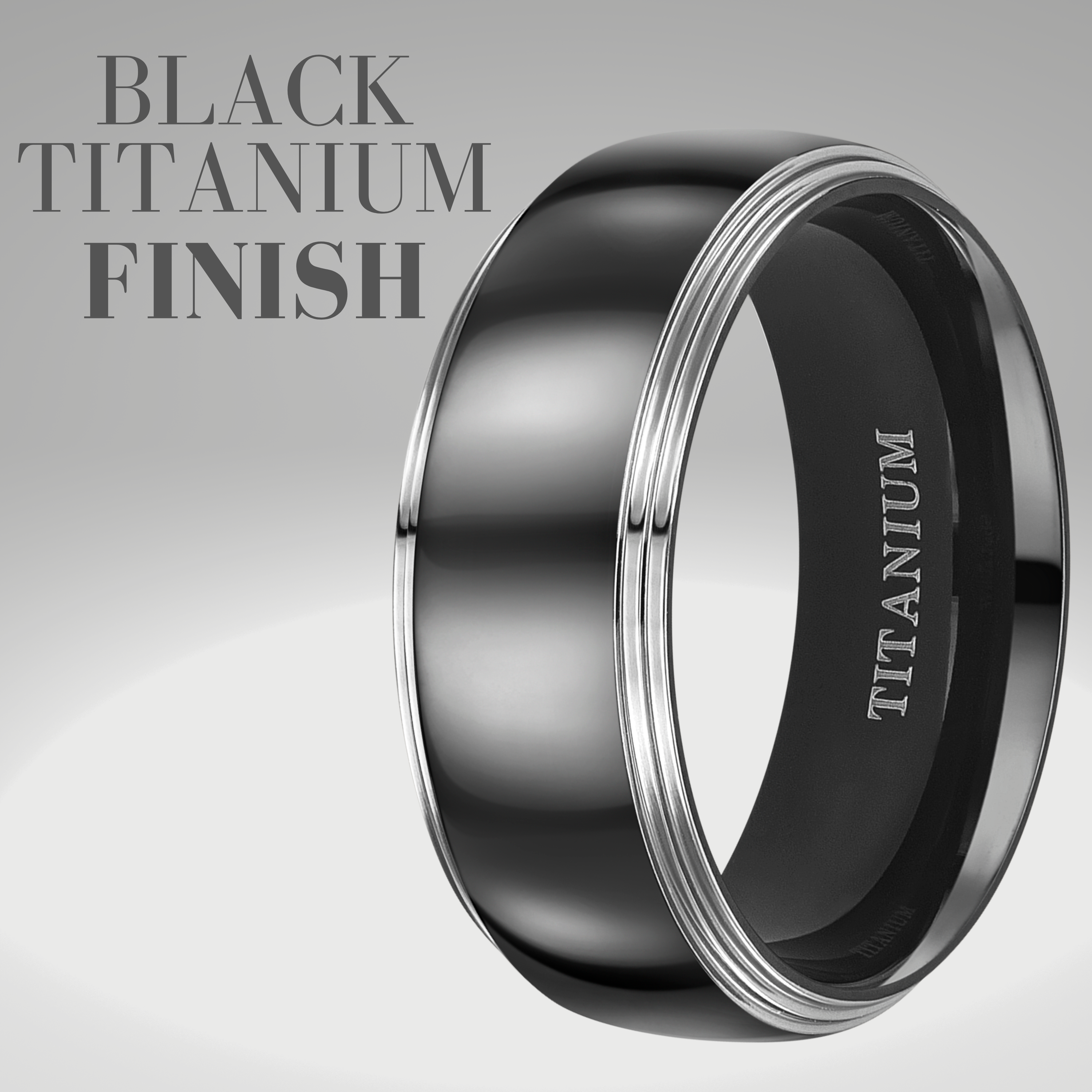 I Love You Mens Titanium Ring