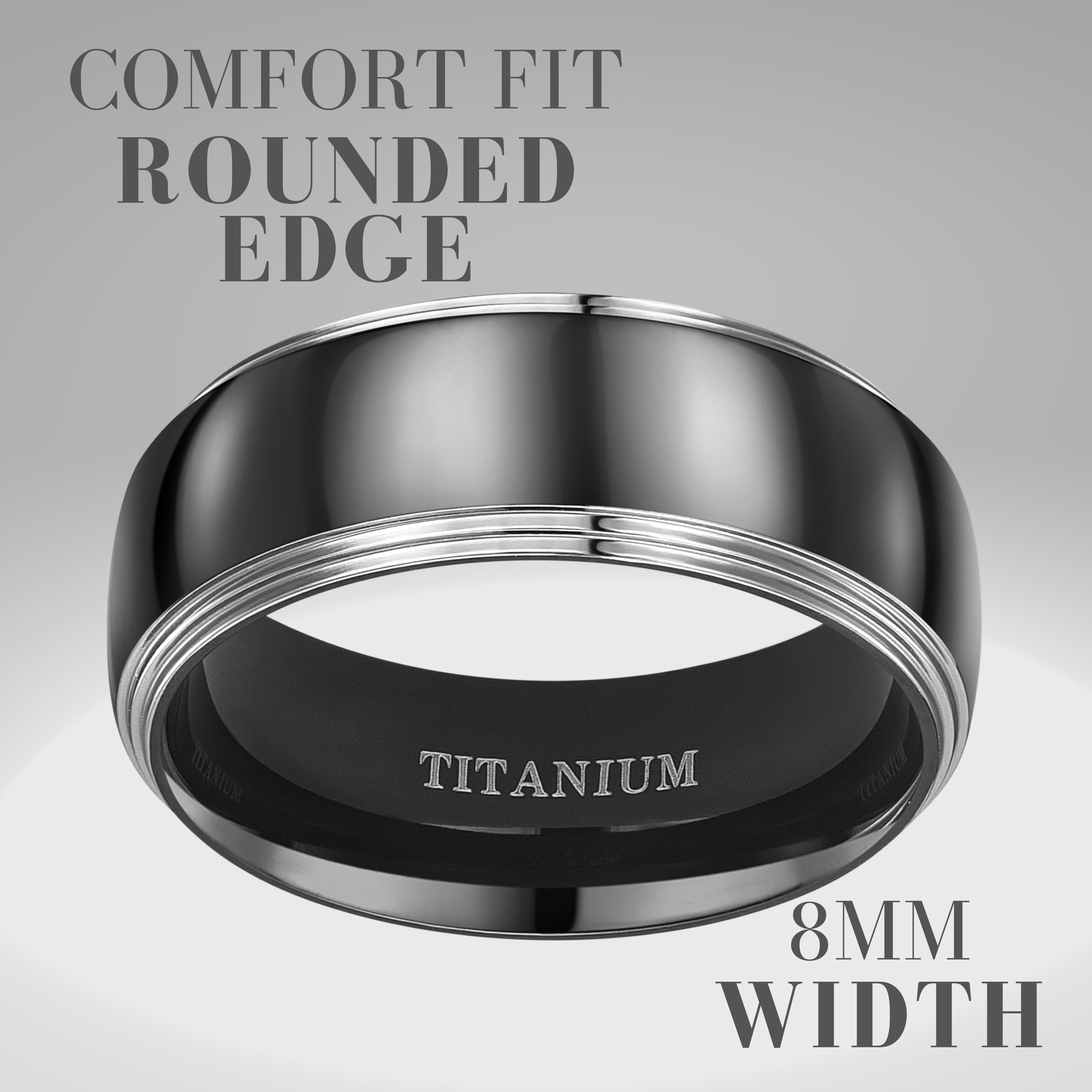 I Love You Mens Titanium Ring