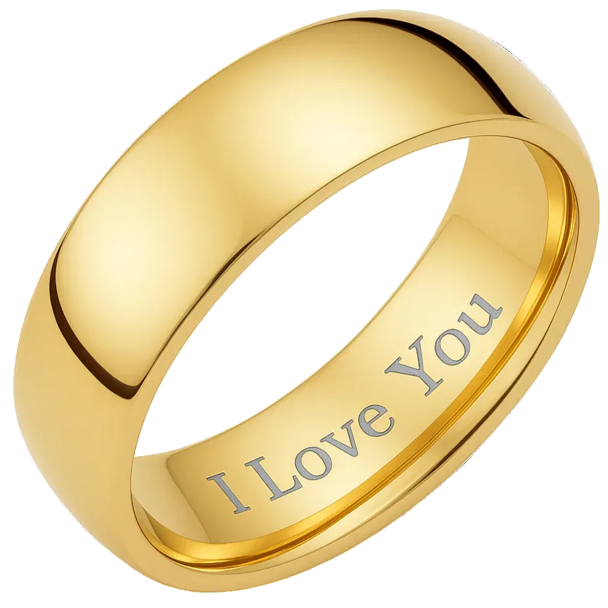 6MM MENS GOLD RING