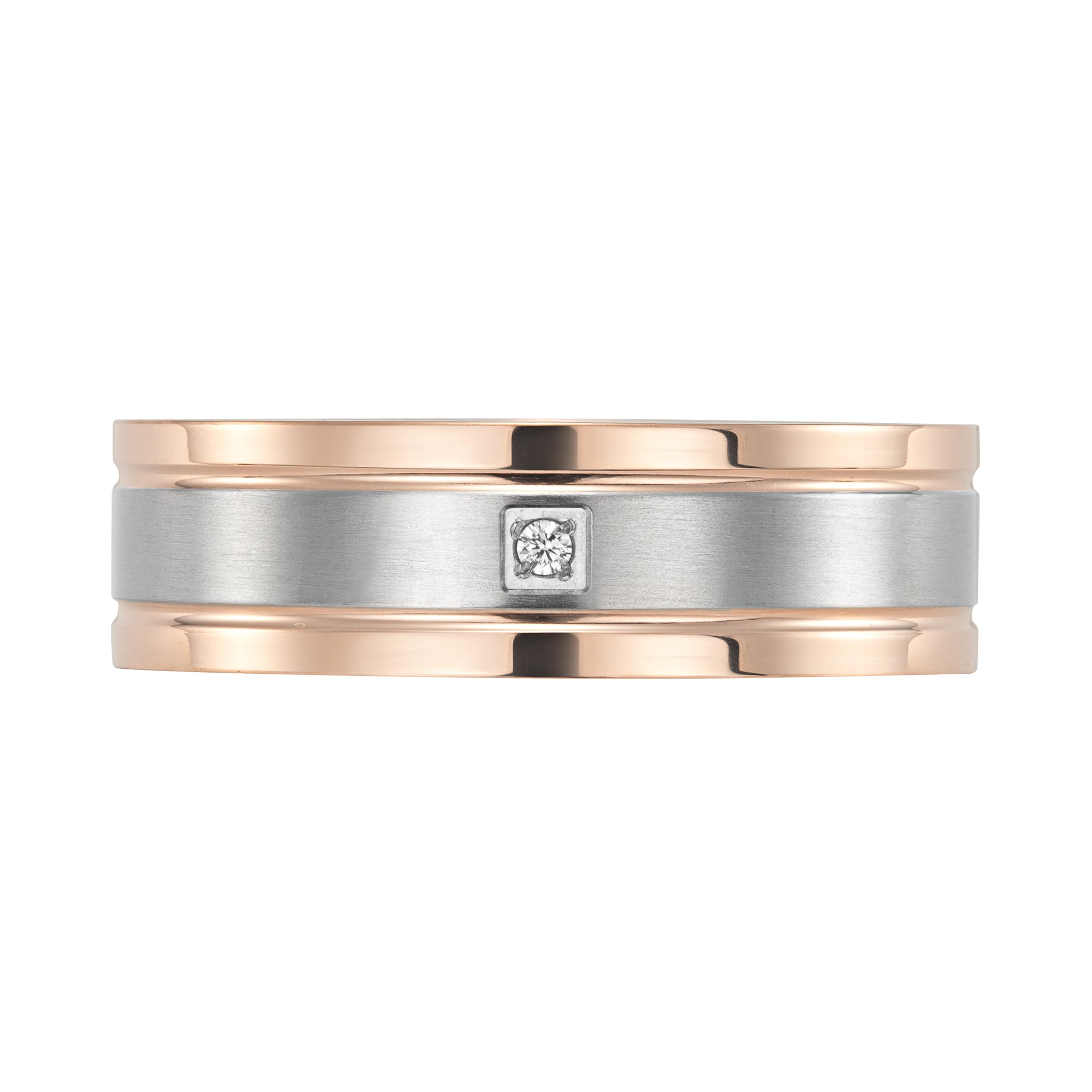 Mens Rose Gold Ring Engraved I Love You