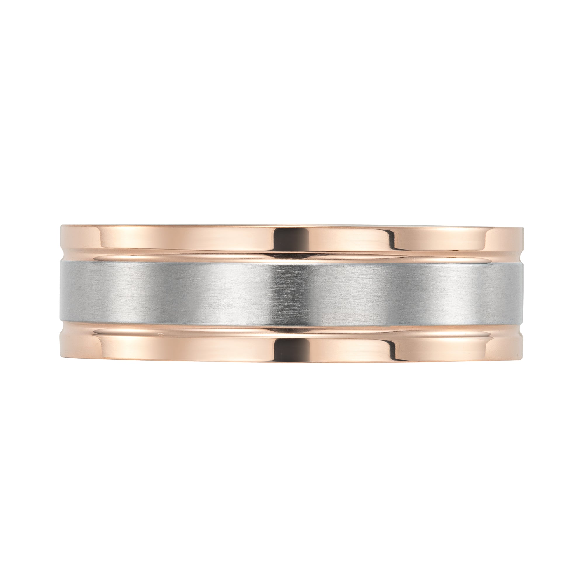 Mens Rose Gold Ring Engraved I Love You