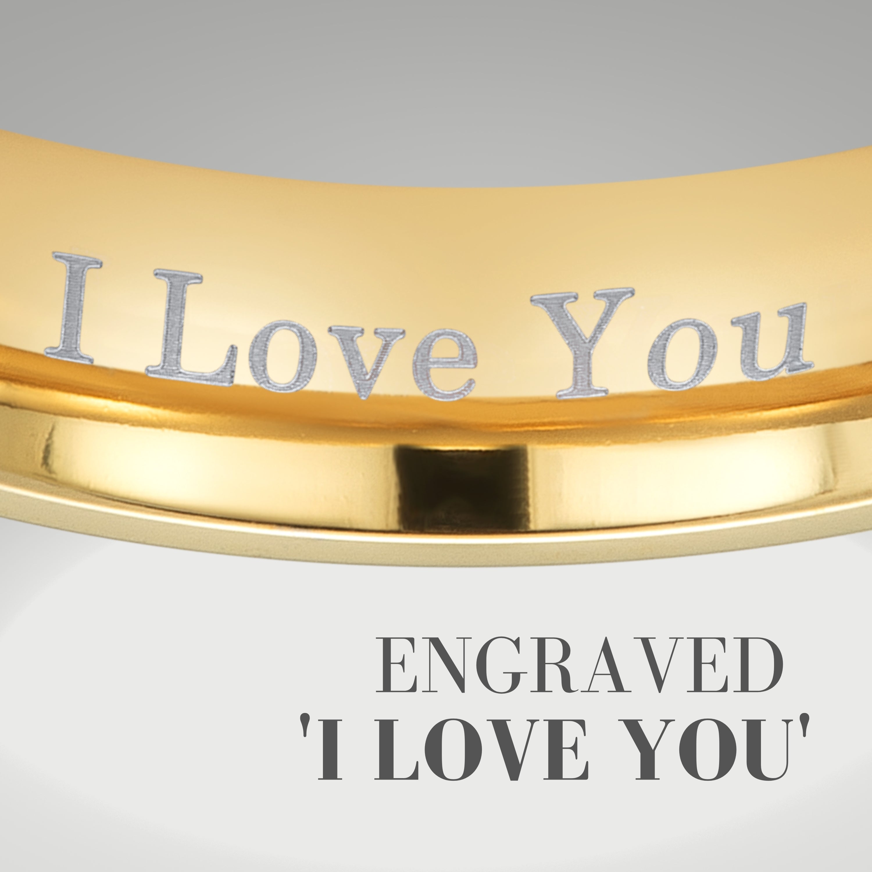 Willis Judd 5mm Titanium Ring for Men Engraved I Love You In Wooden Gift Box Wedding Band Ring Mens Engagement Ring Groove Promise Ring Comfort Fit