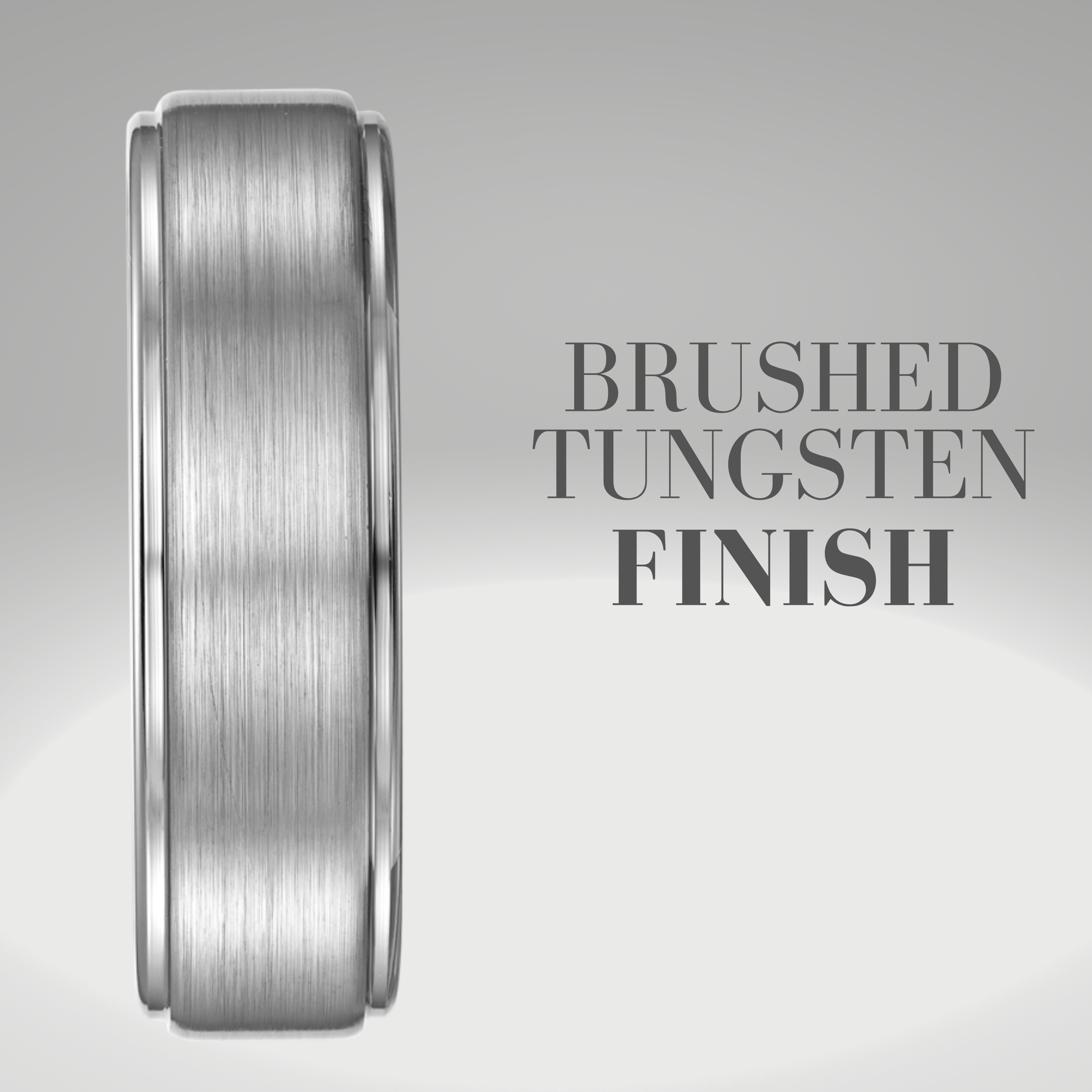 Men’s Tungsten Etched Ring - I Love You 7mm