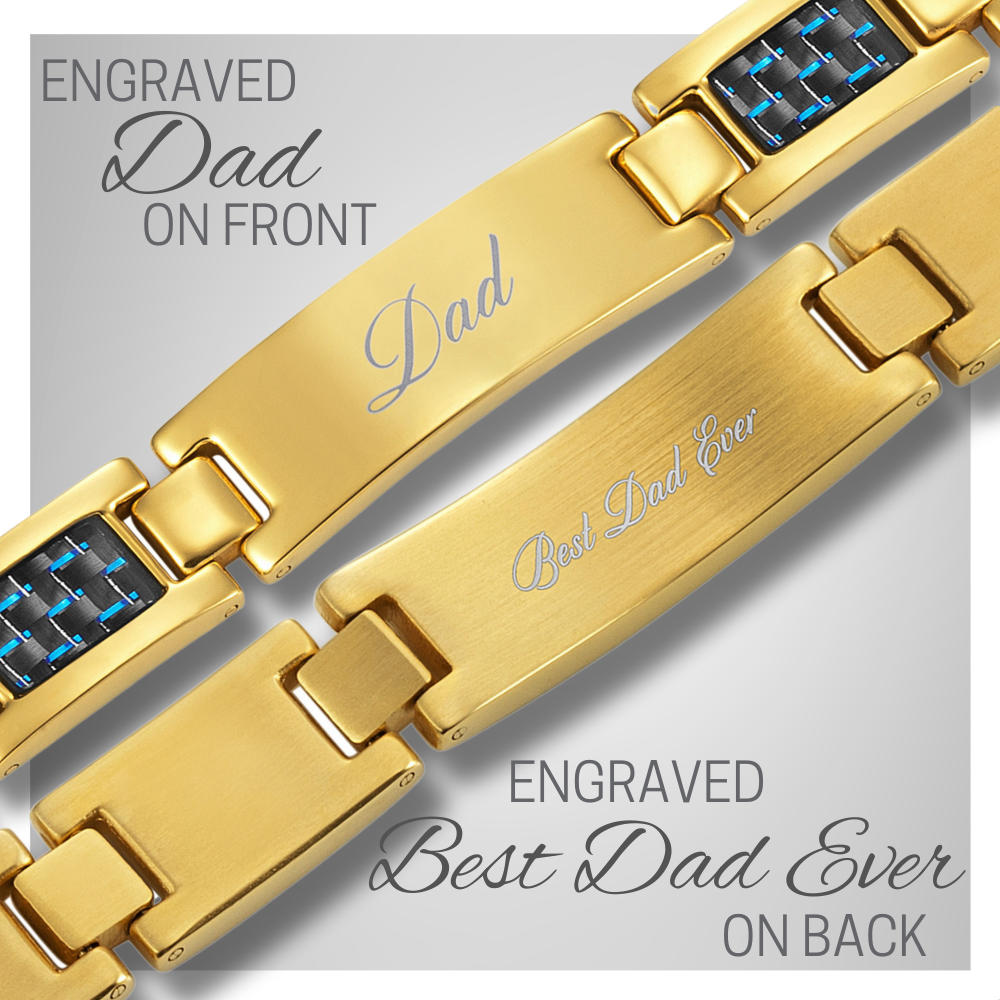 Best Dad Ever Etched Bracelet