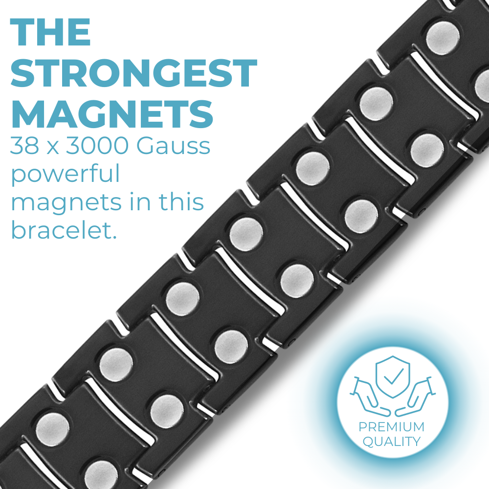 Mens Double Row Magnetic Bracelet Size Adjustable By Willis Judd