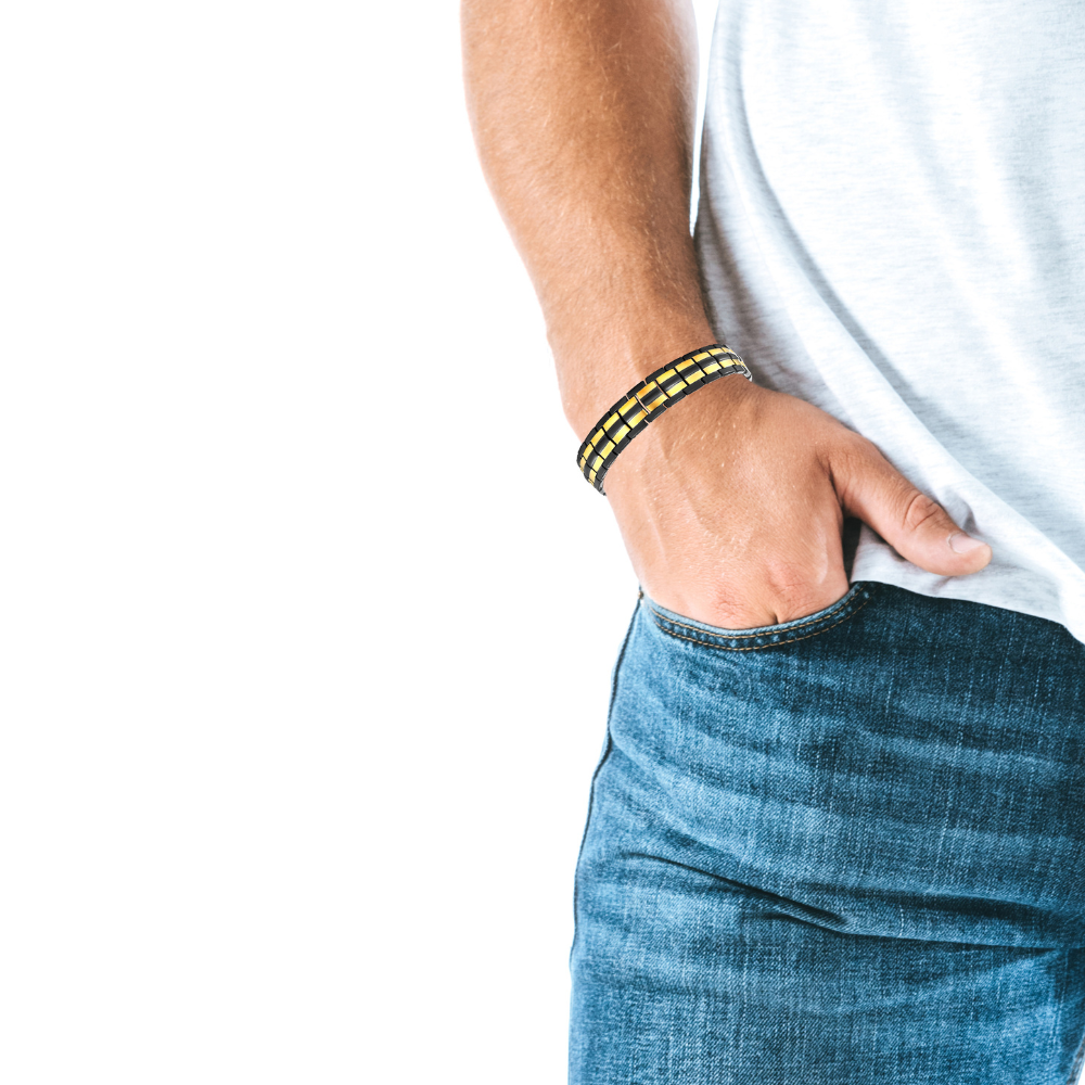 Mens Double Row Magnetic Bracelet Size Adjustable By Willis Judd