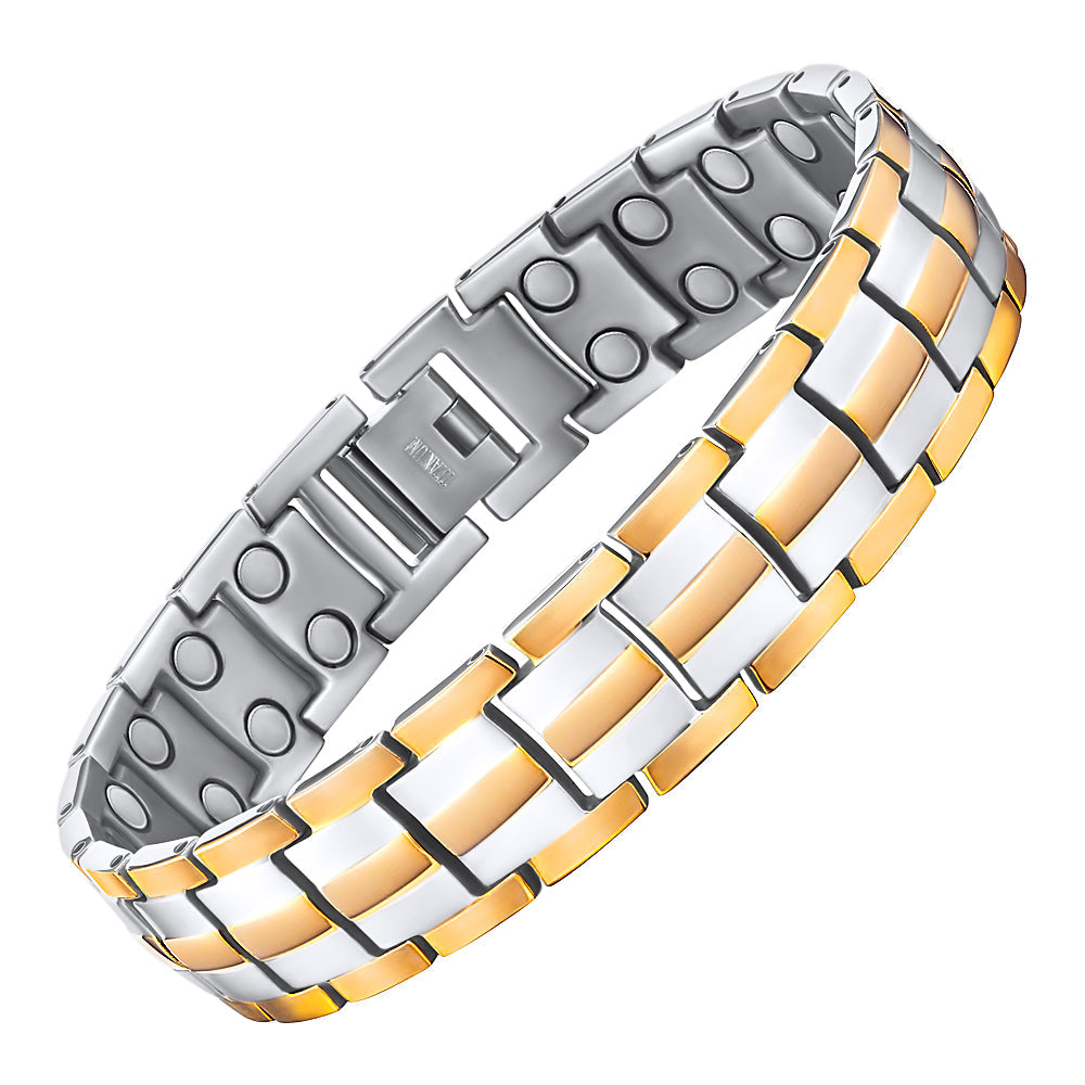 Mens Double Row Magnetic Bracelet Size Adjustable By Willis Judd