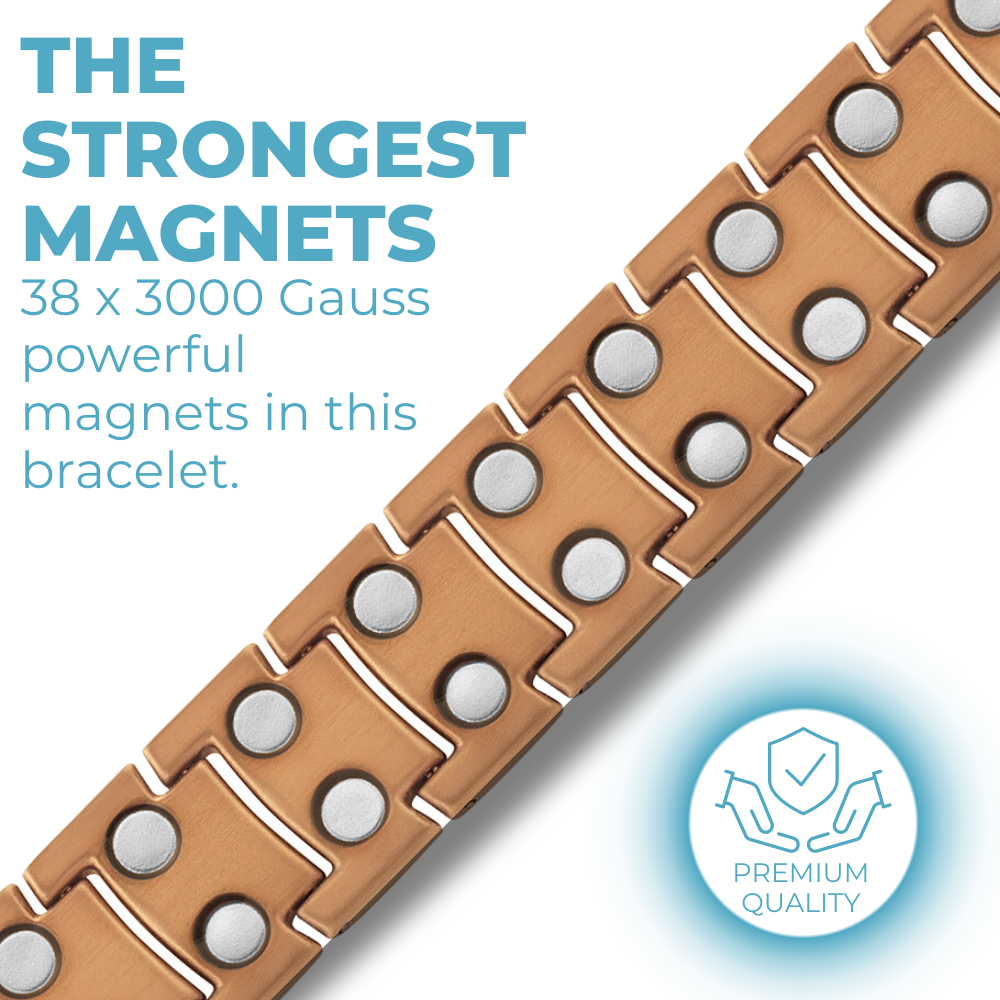 Mens Double Row Magnetic Bracelet Size Adjustable By Willis Judd