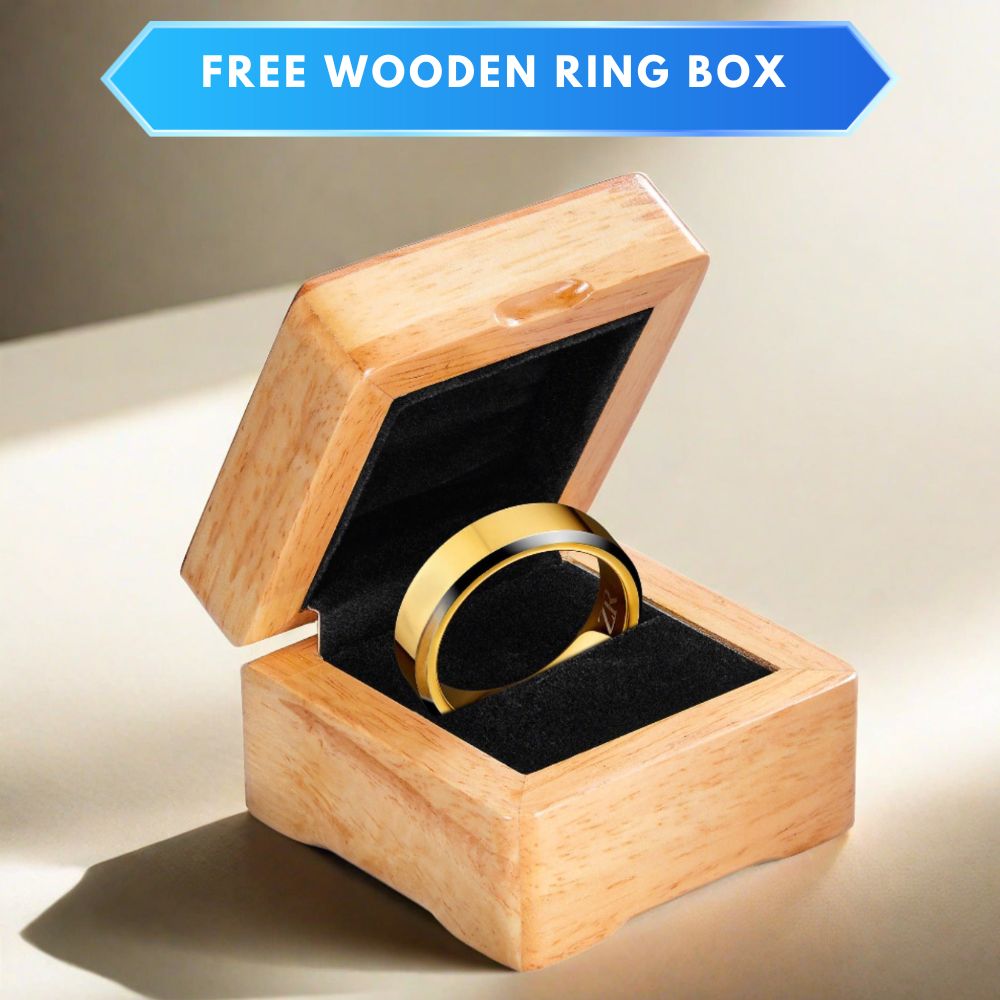 Mens Tungsten Two Tone Band Ring 7mm