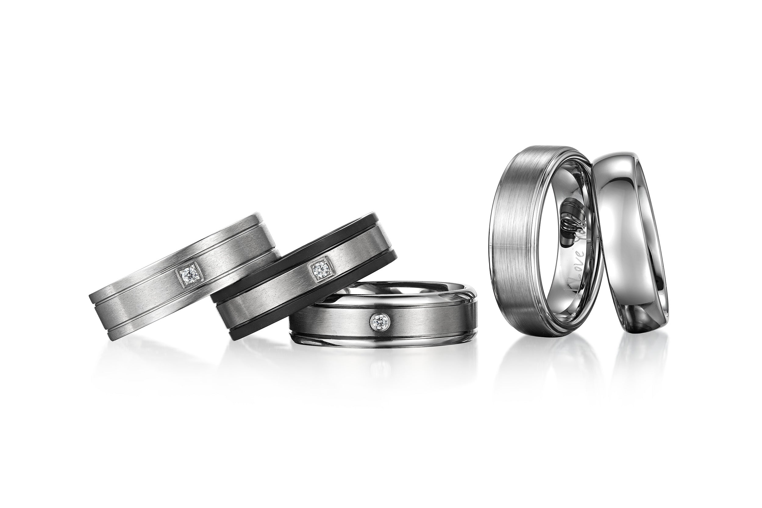 Mens Modern 7mm Titanium Ring
