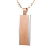 Mens Stainless Steel Black Carbon Fiber Pendant Necklace