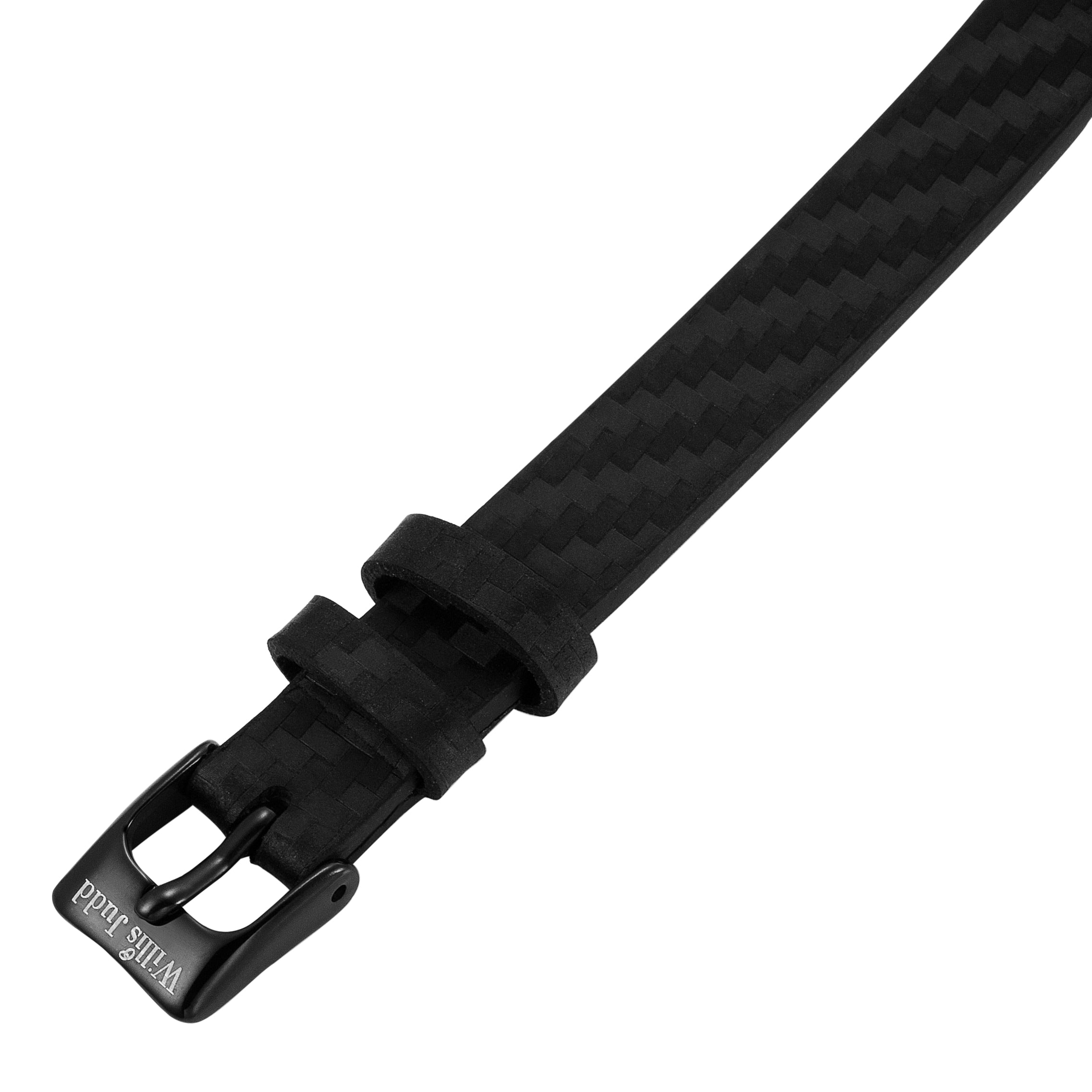 Mens Black Carbon Fiber Leather Bracelet