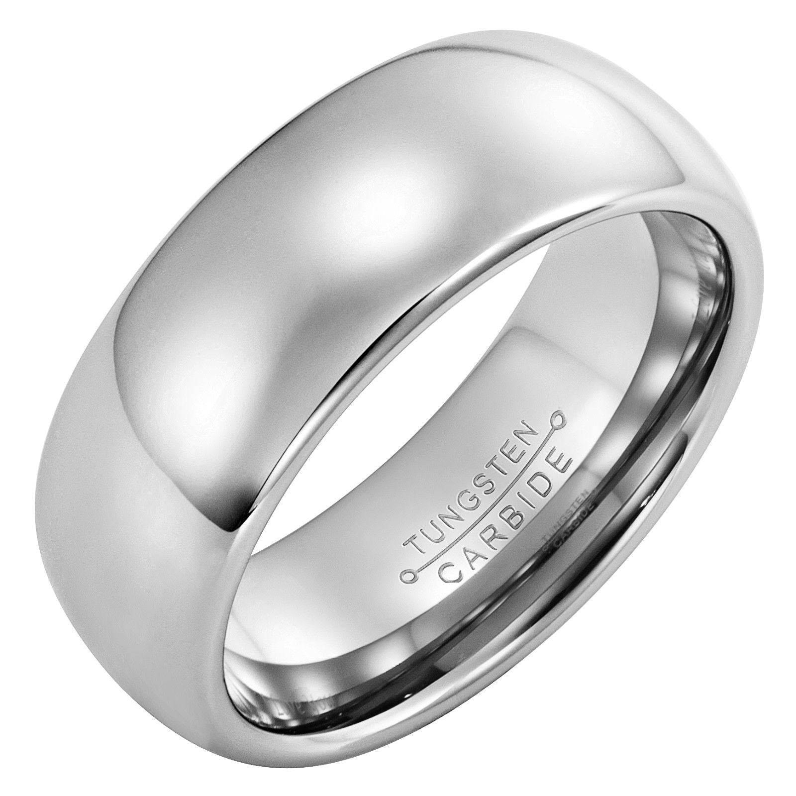 Mens 8mm Band Tungsten Ring Engraved I Love You By Willis Judd
