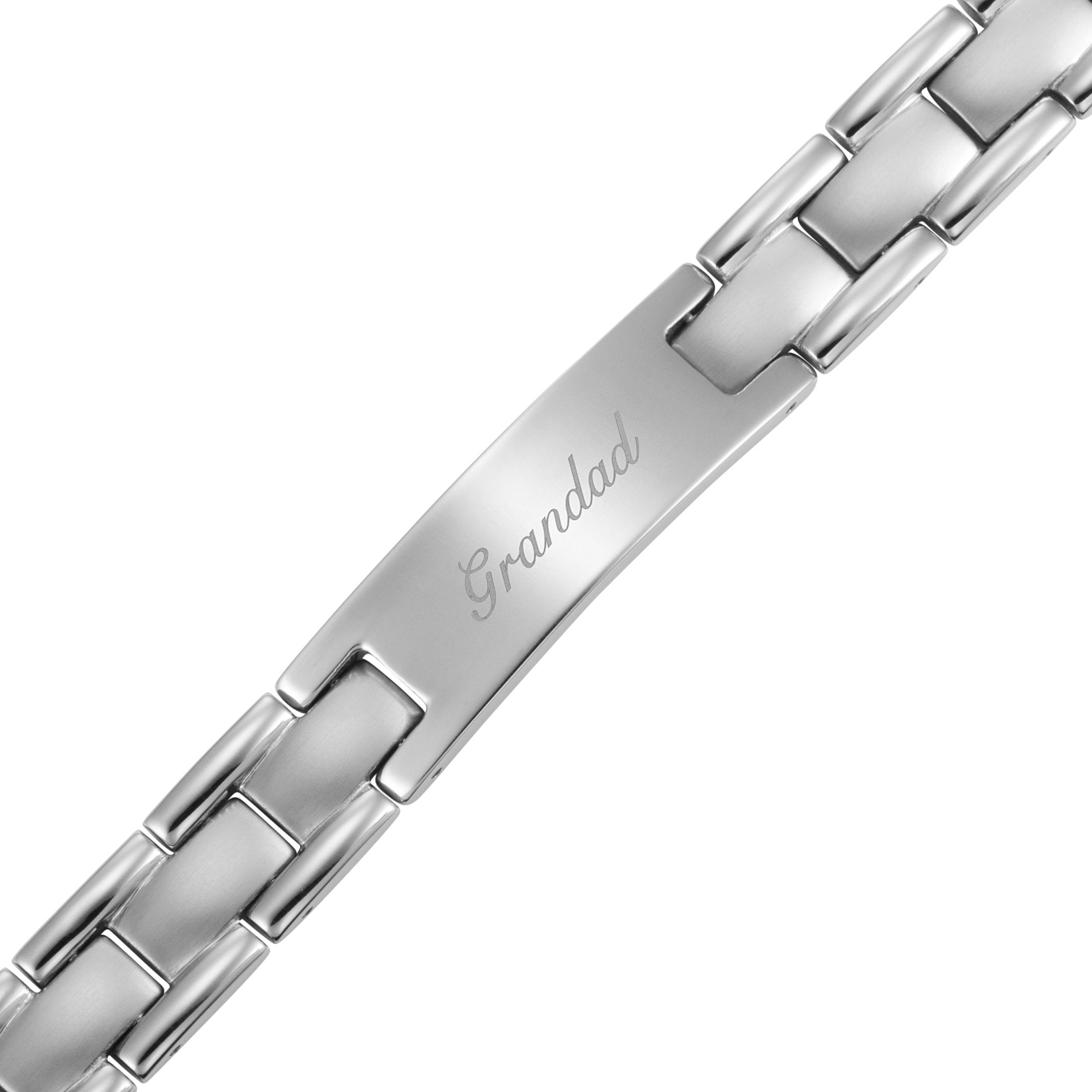 Mens Engraved Bracelet - Love You Grandad