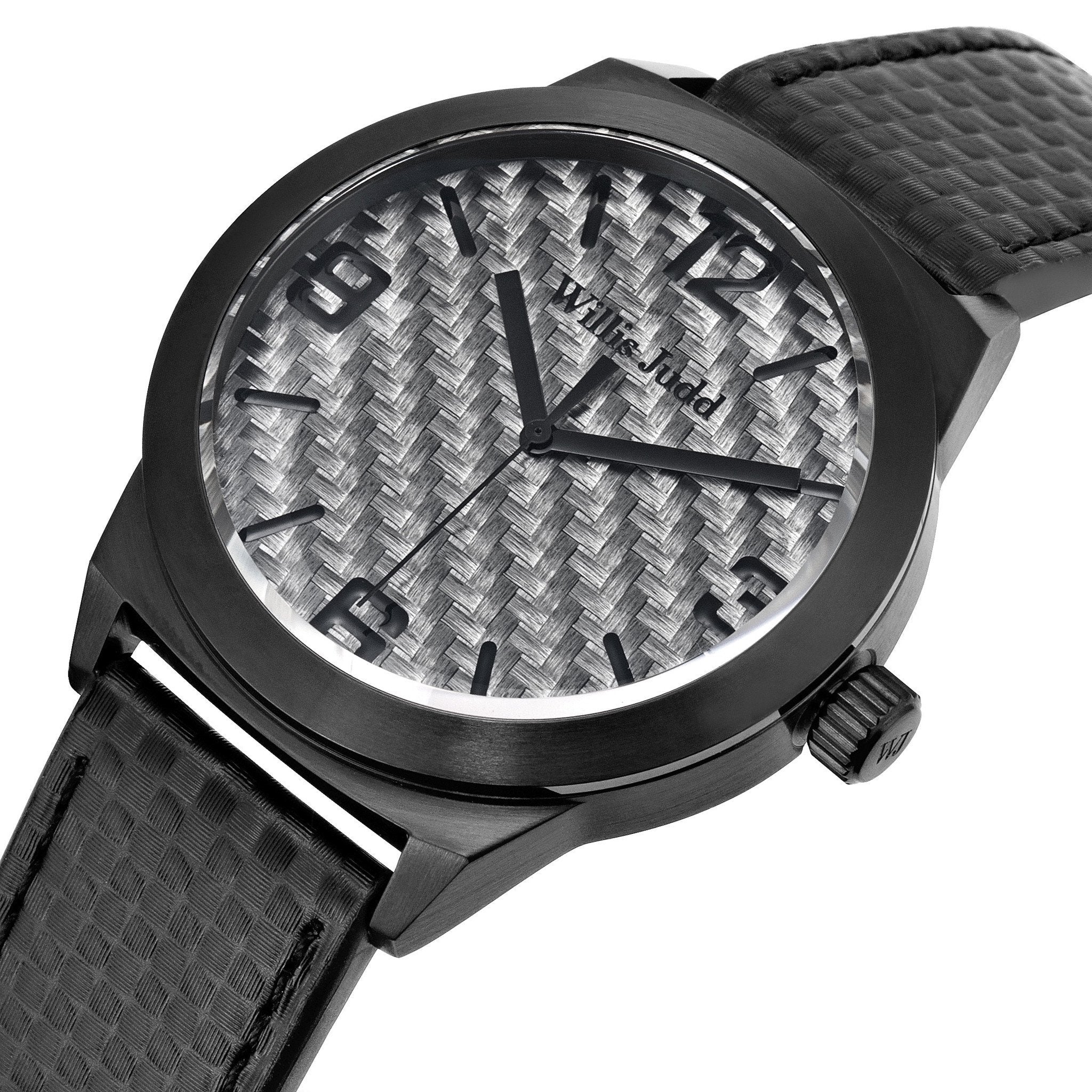 Black PVD Watch with Graphite Carbon Fiber Watch