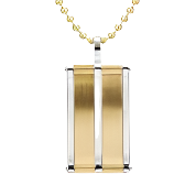 Mens Two Tone Gold & Silver Pendant