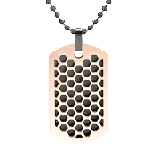 Mens Honeycomb two Tone Rose Gold & Black