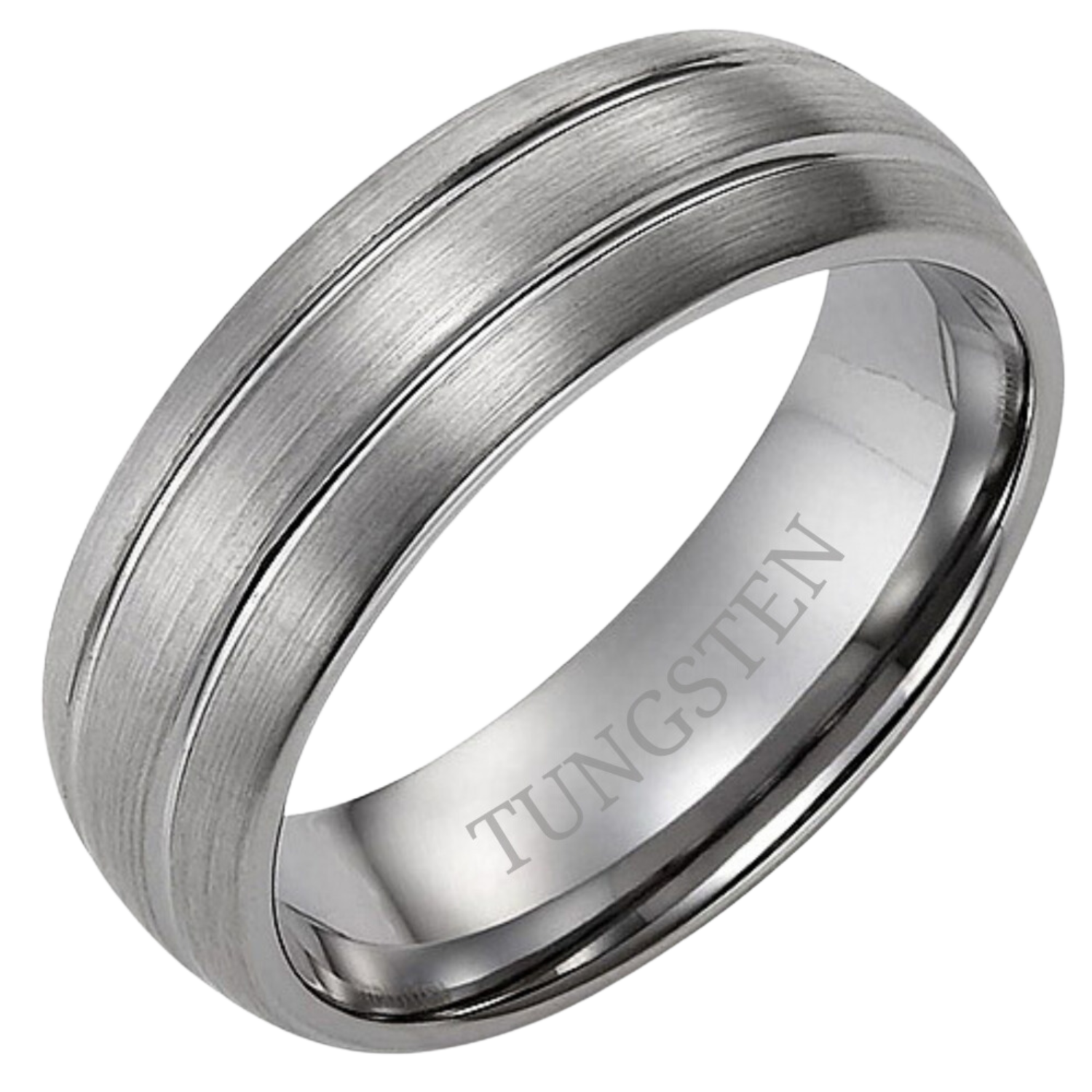 Mens 7mm Tungsten Band Ring