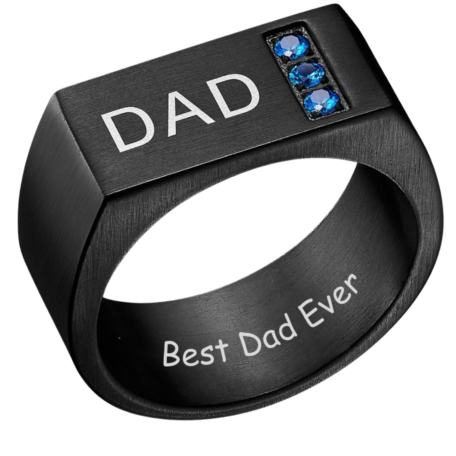 DAD Ring Engraved Best Dad Ever
