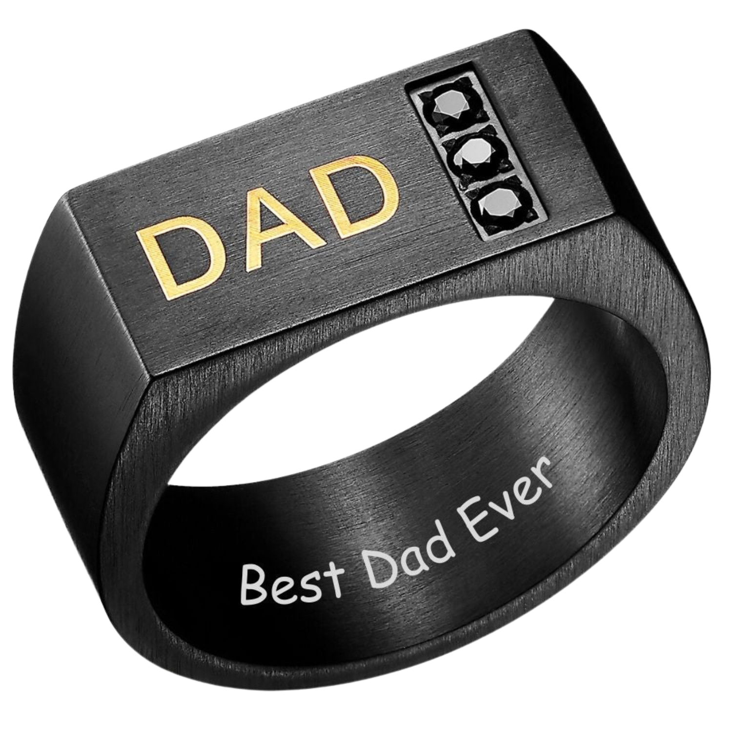 DAD Ring Engraved Best Dad Ever