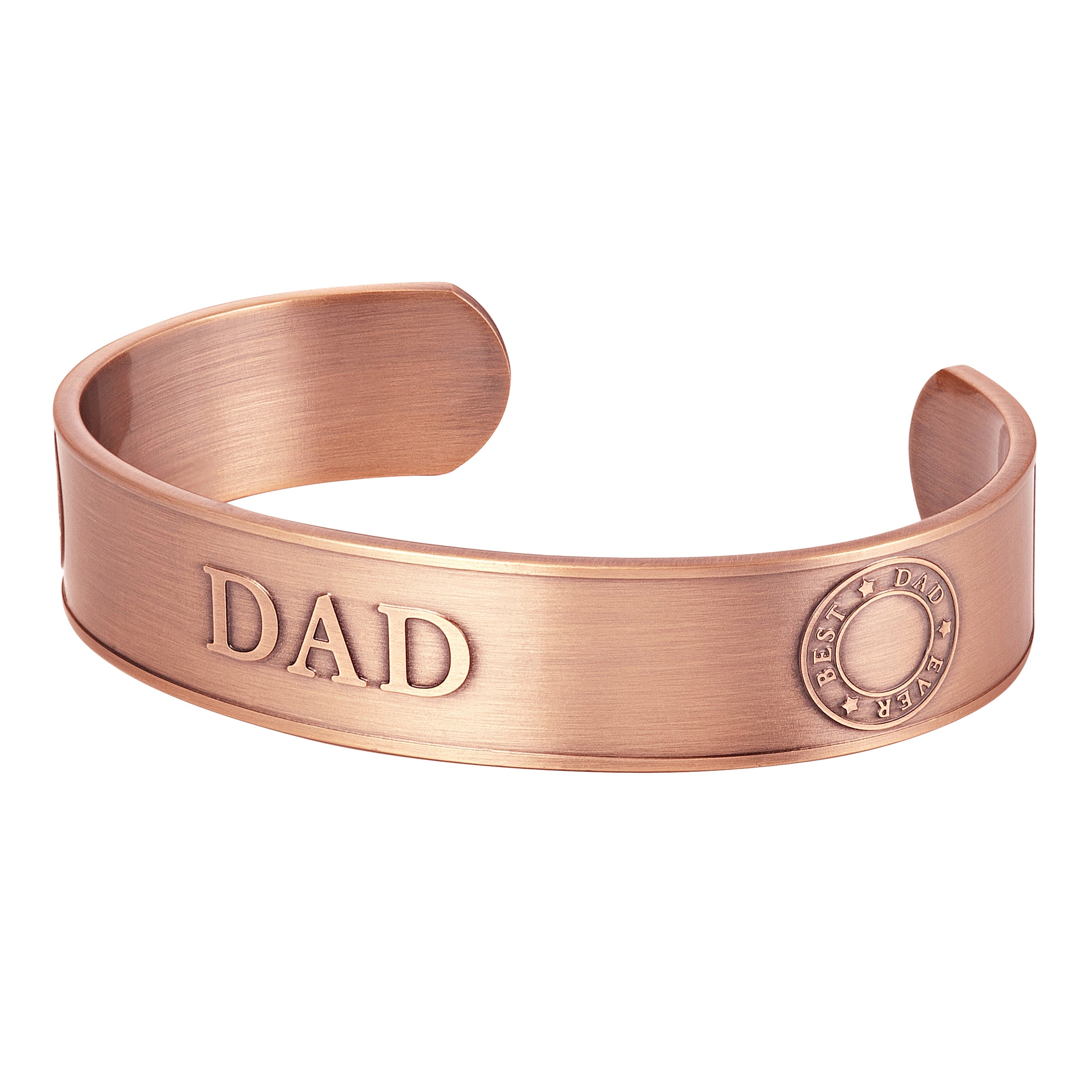 Mens DAD Pure Copper Bangle Bracelet