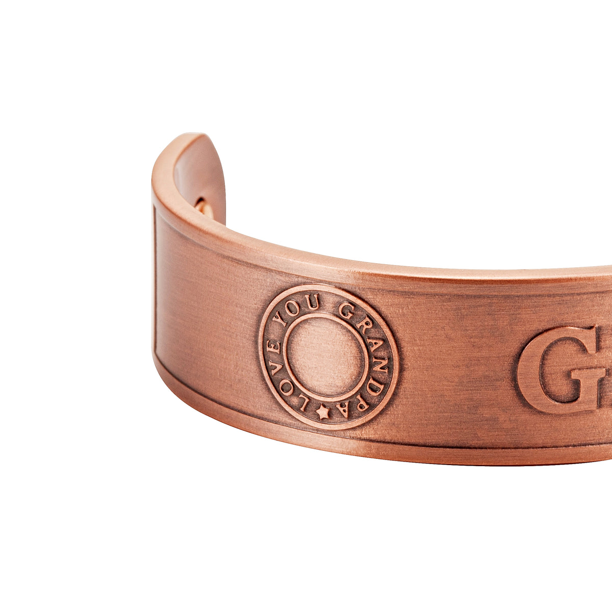 Men&#39;s Magnetic Grandad Copper Bracelet Embossed Best Grandad Ever &amp; Love You Grandad