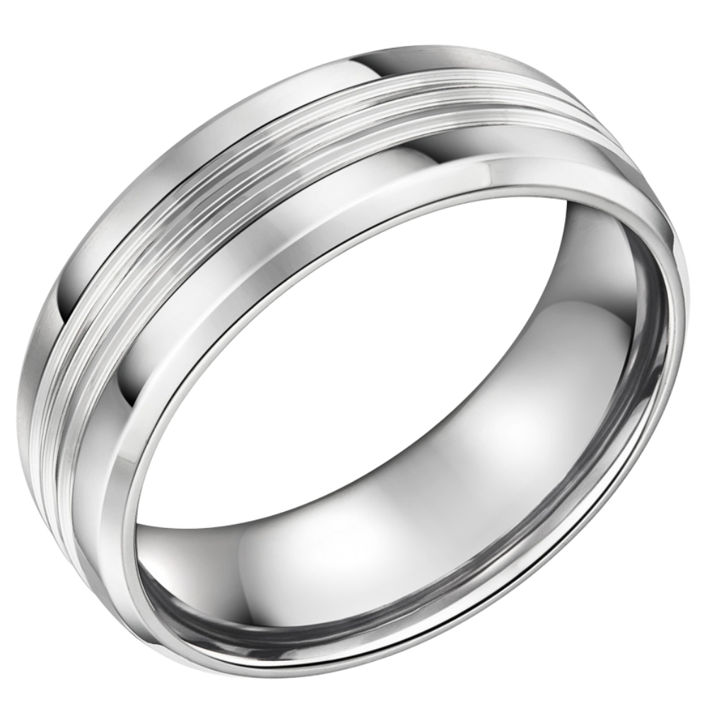 Mens Titanium Band Ring 8mm