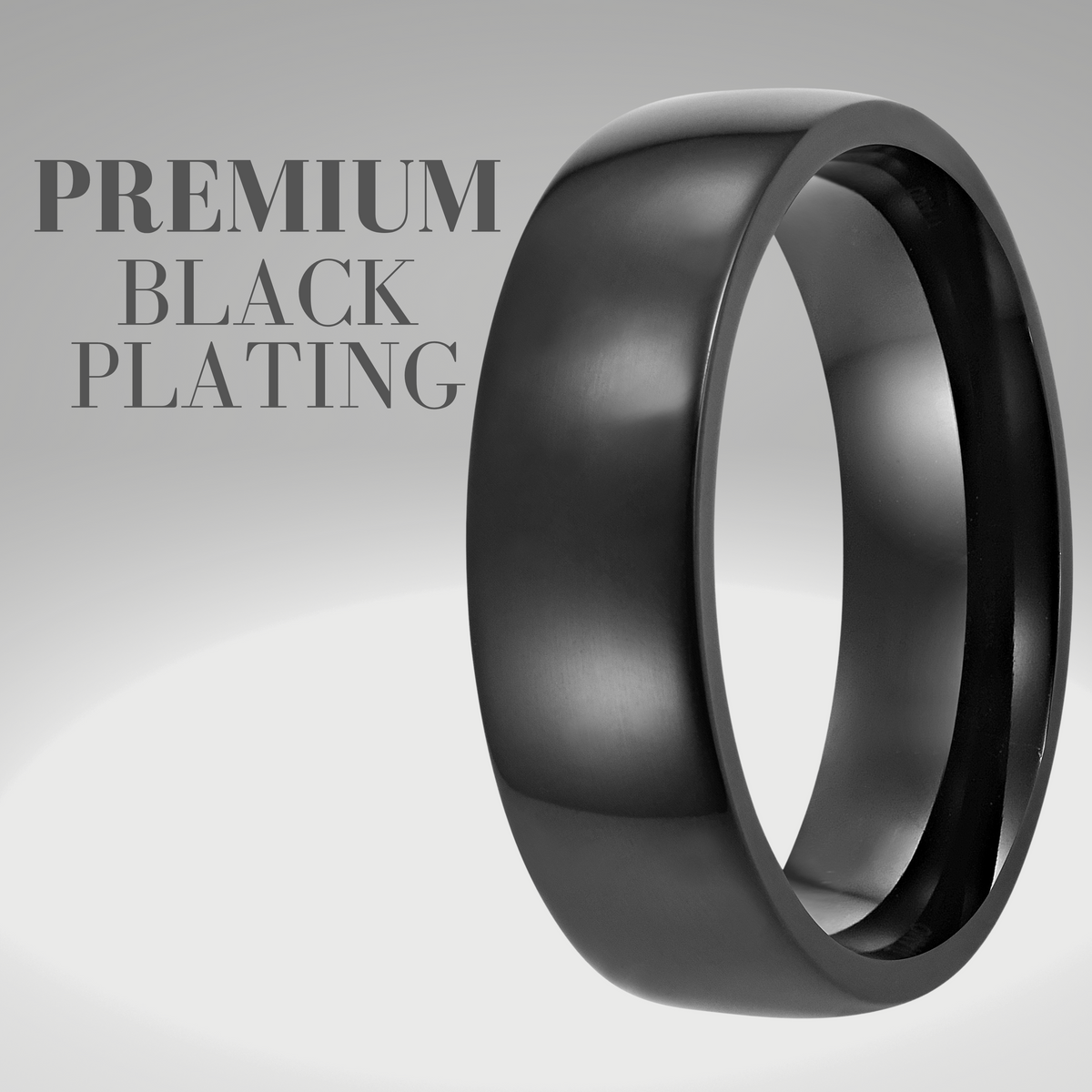 Men’s Classic 7mm Black Titanium Ring