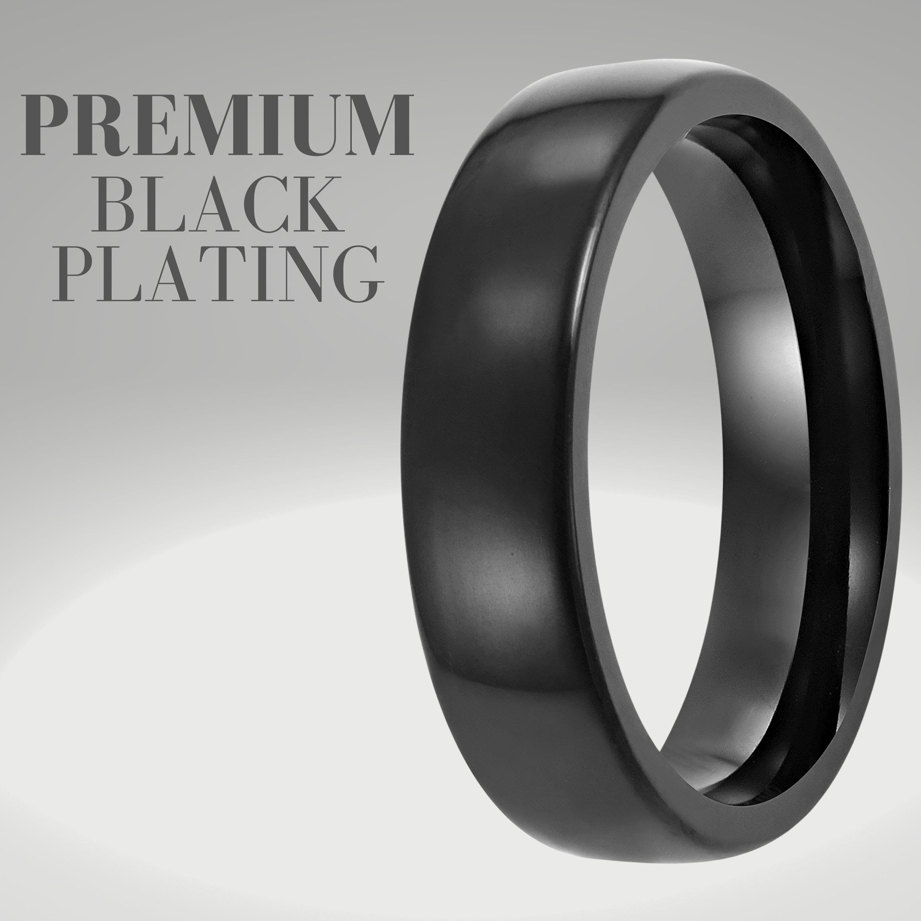Men's Classic 6mm Black Titanium Ring