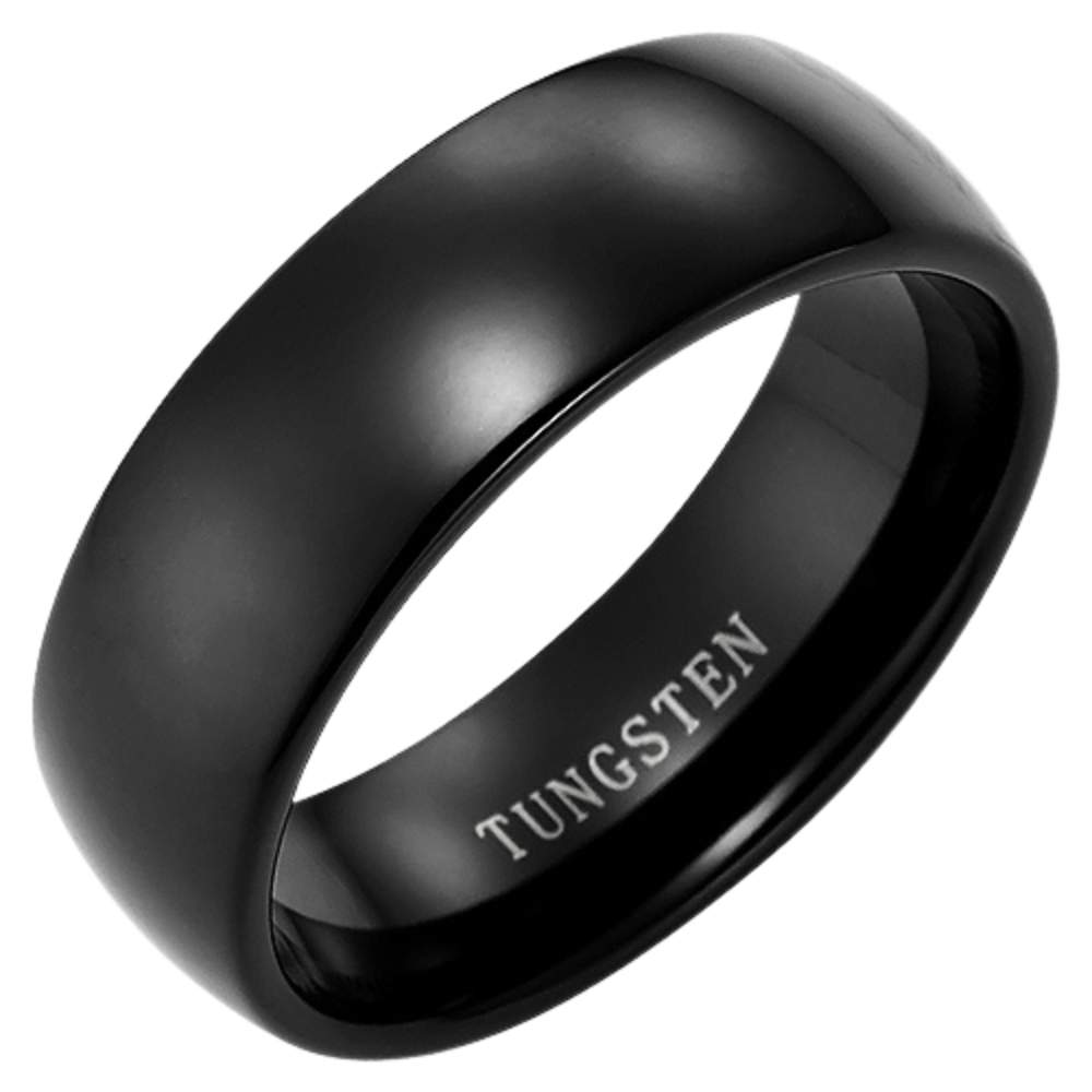 Men's 8mm Black Tungsten Ring