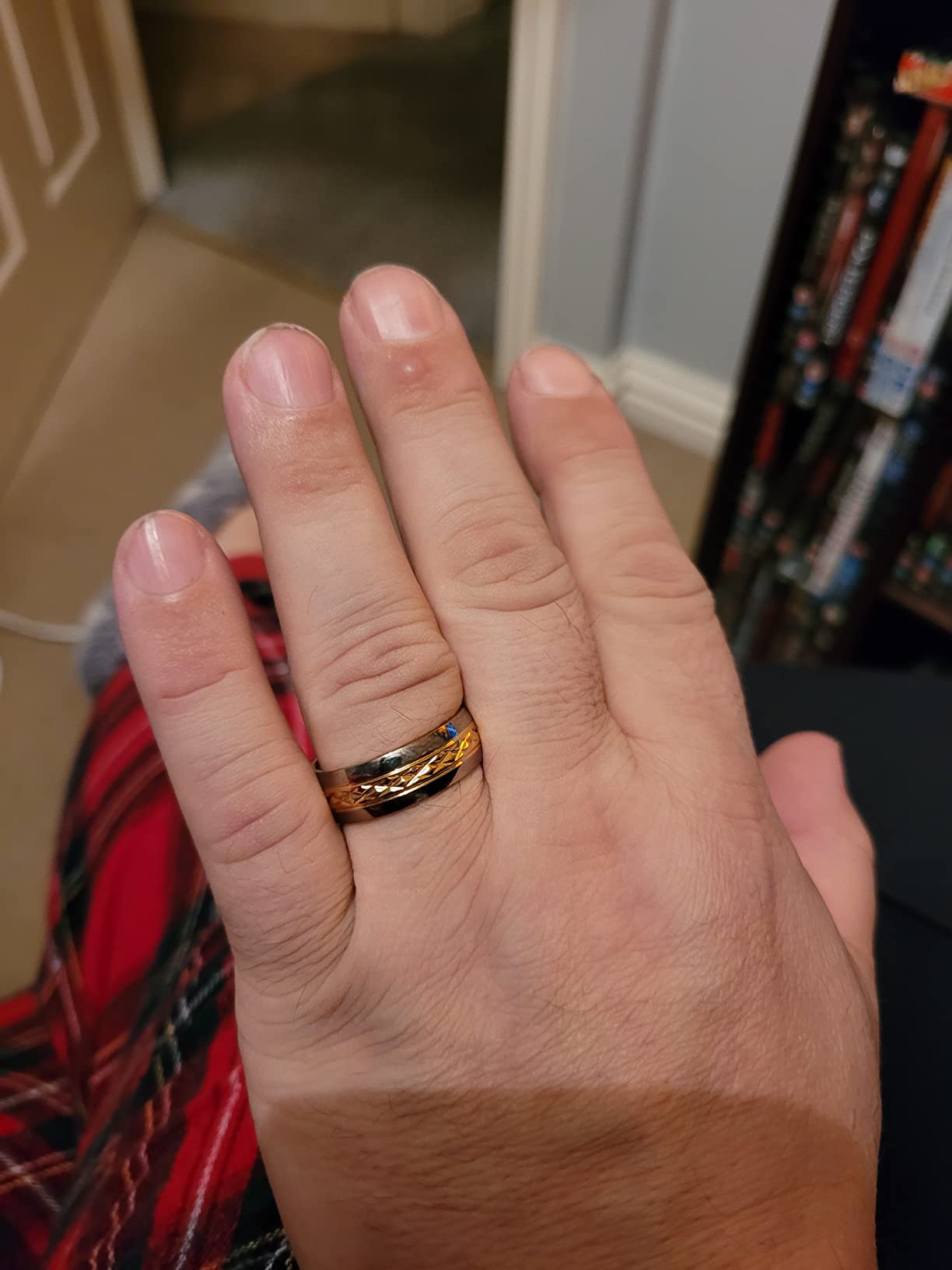 Mens Modern 7mm Titanium Ring
