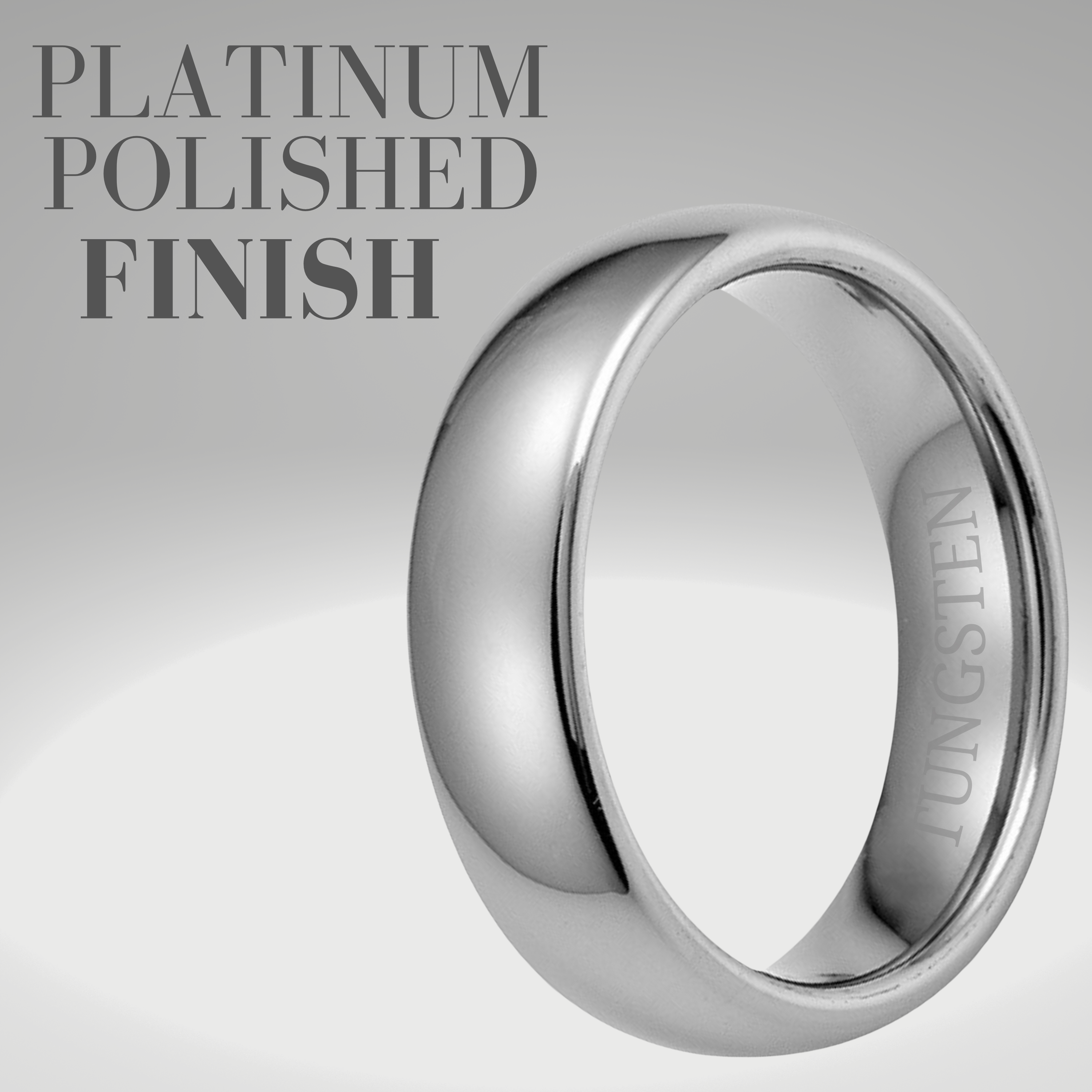 Men's Ring Etched I Love You - Tungsten 7mm