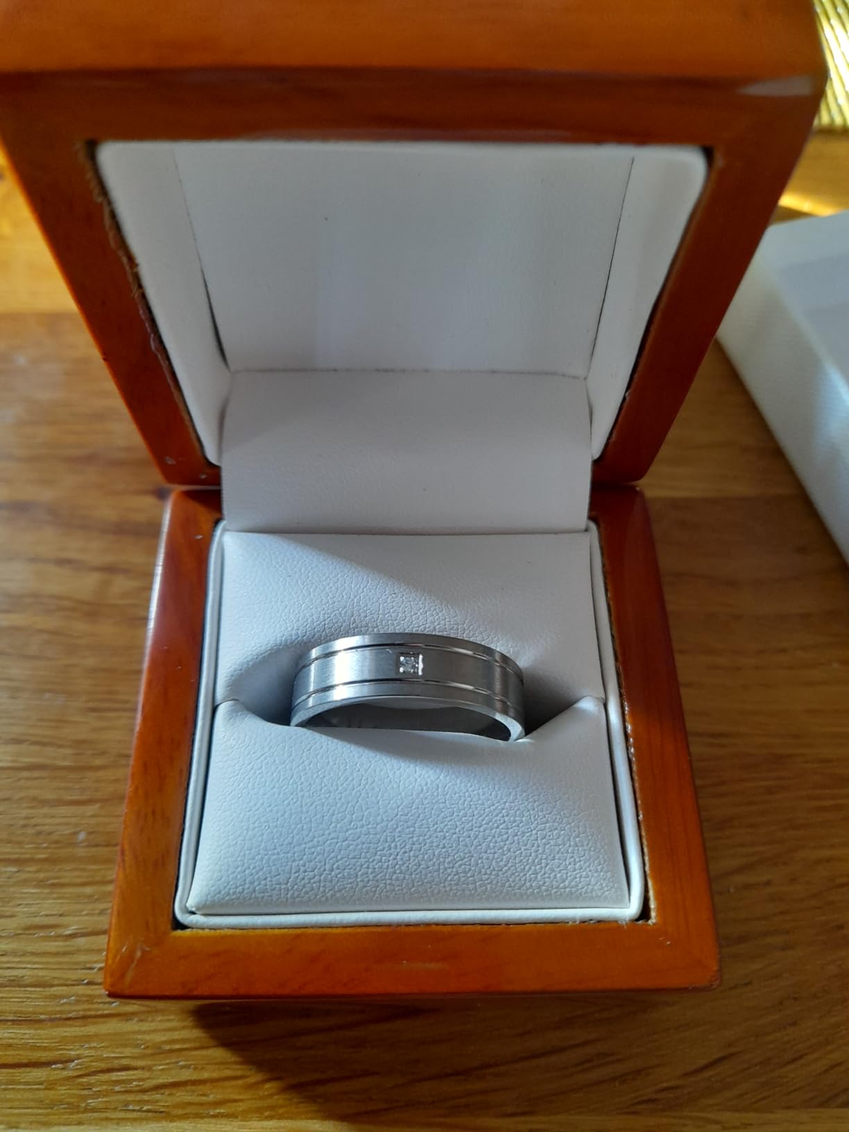 Mens Modern 7mm Titanium Ring
