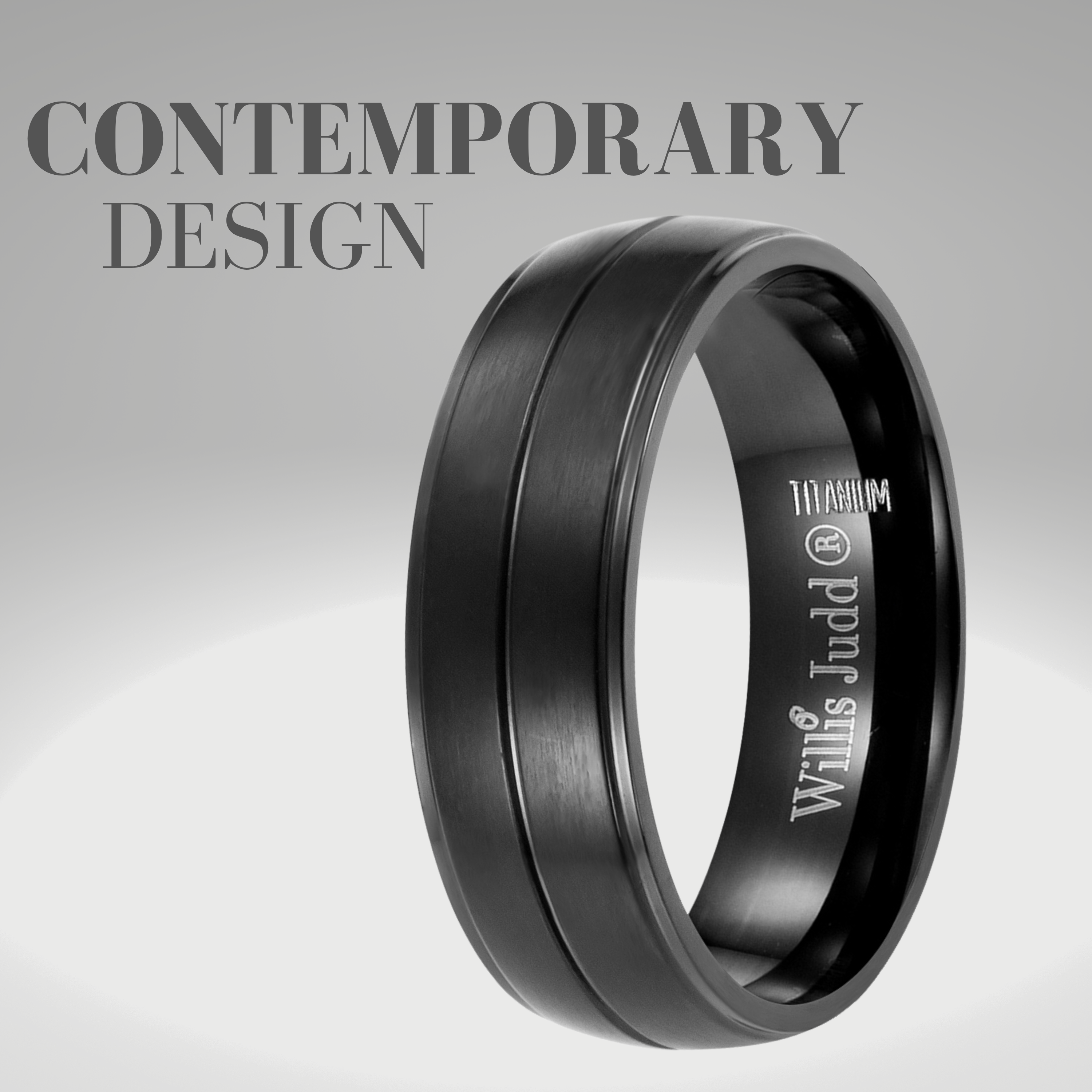 Men's 7mm Titanium I Love You Engraved Ring