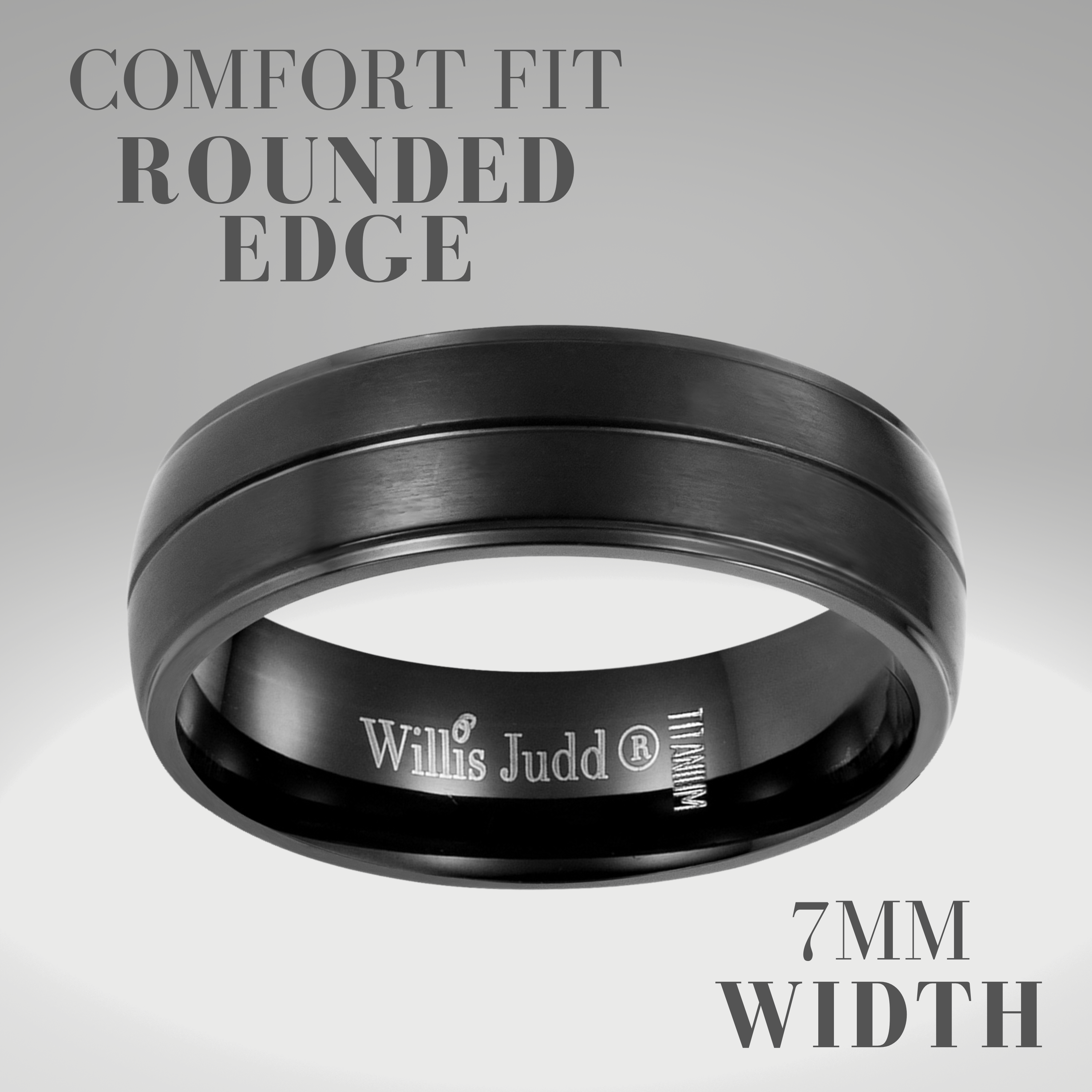 Men's 7mm Titanium I Love You Engraved Ring