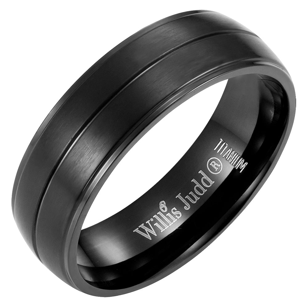 Men's 7mm Titanium I Love You Engraved Ring