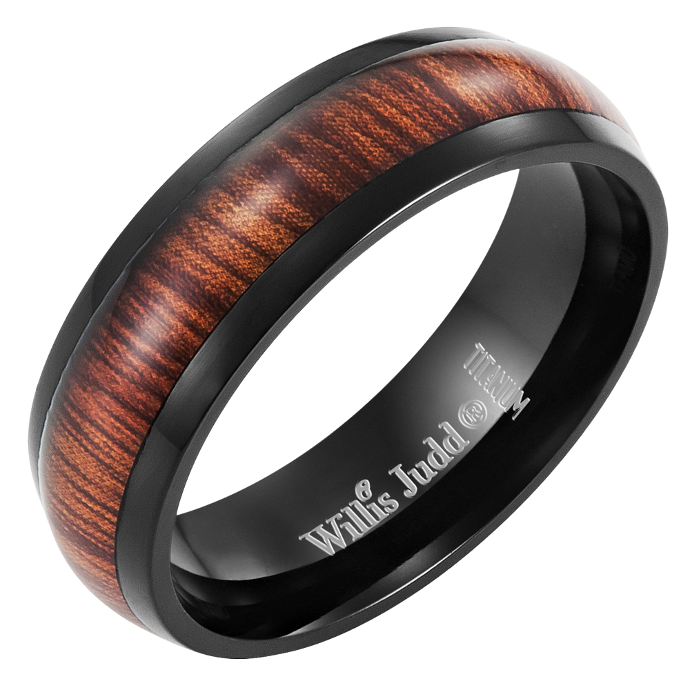 Men's 7mm Titanium Ring I Love You Engraved