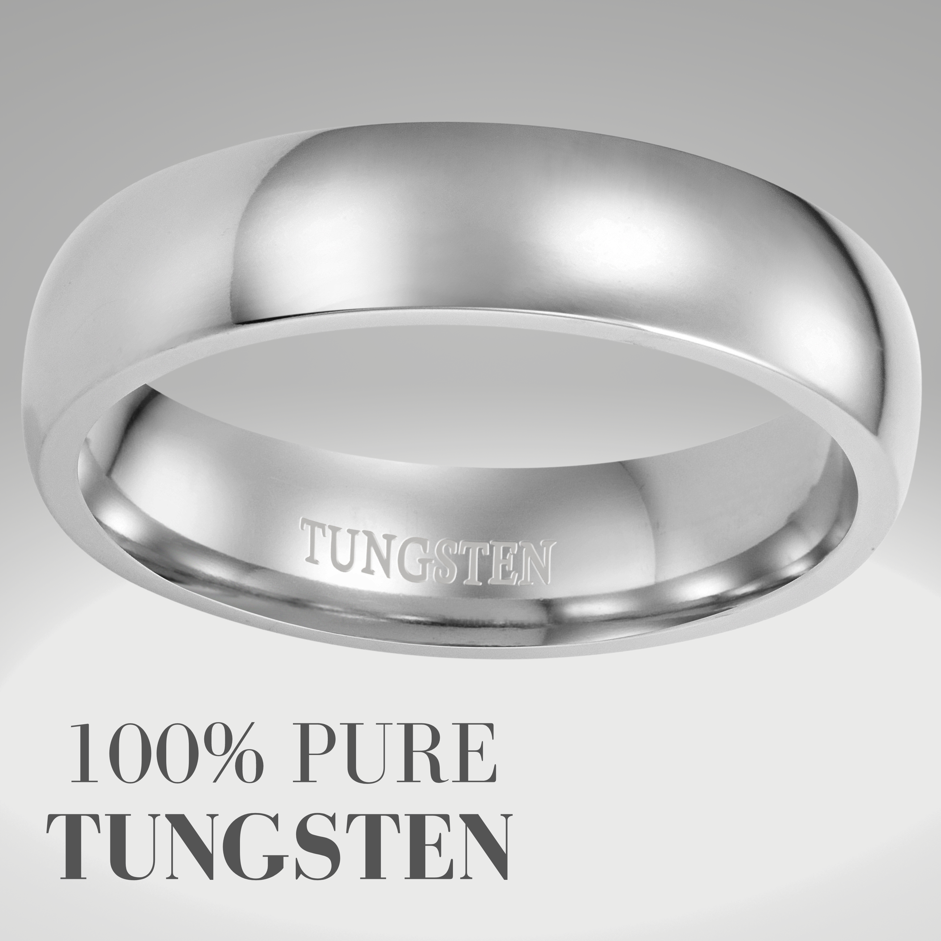 Men's Tungsten Ring Etched I Love You - 6mm