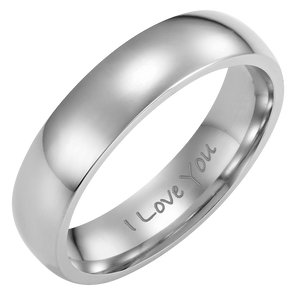 Men's Ring Engraved I Love You - Tungsten 6mm
