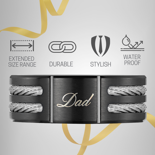 Best Dad Ever Dad Ring Titanium