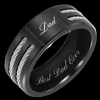 Best Dad Ever Dad Ring Titanium