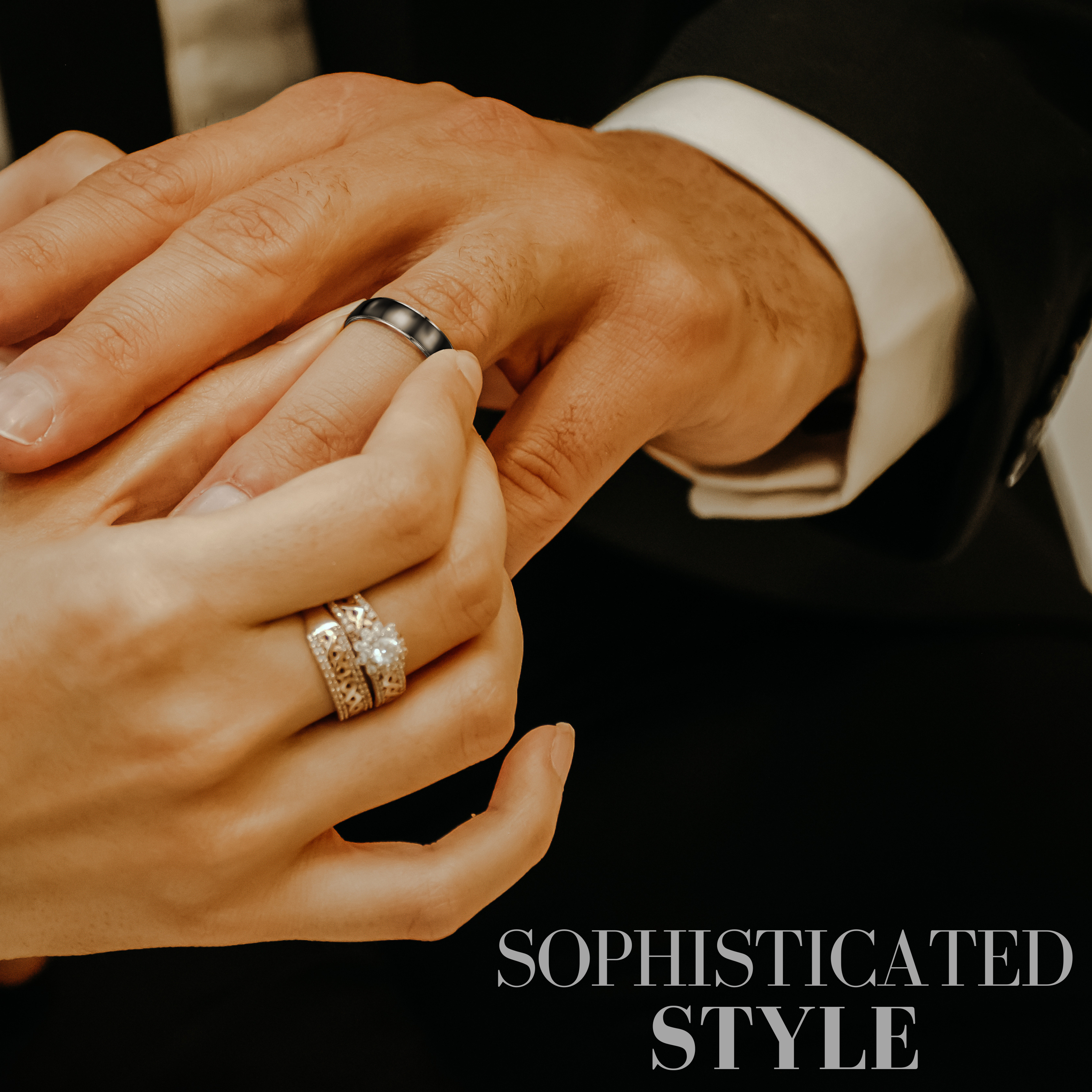 I Love You Mens Titanium Ring